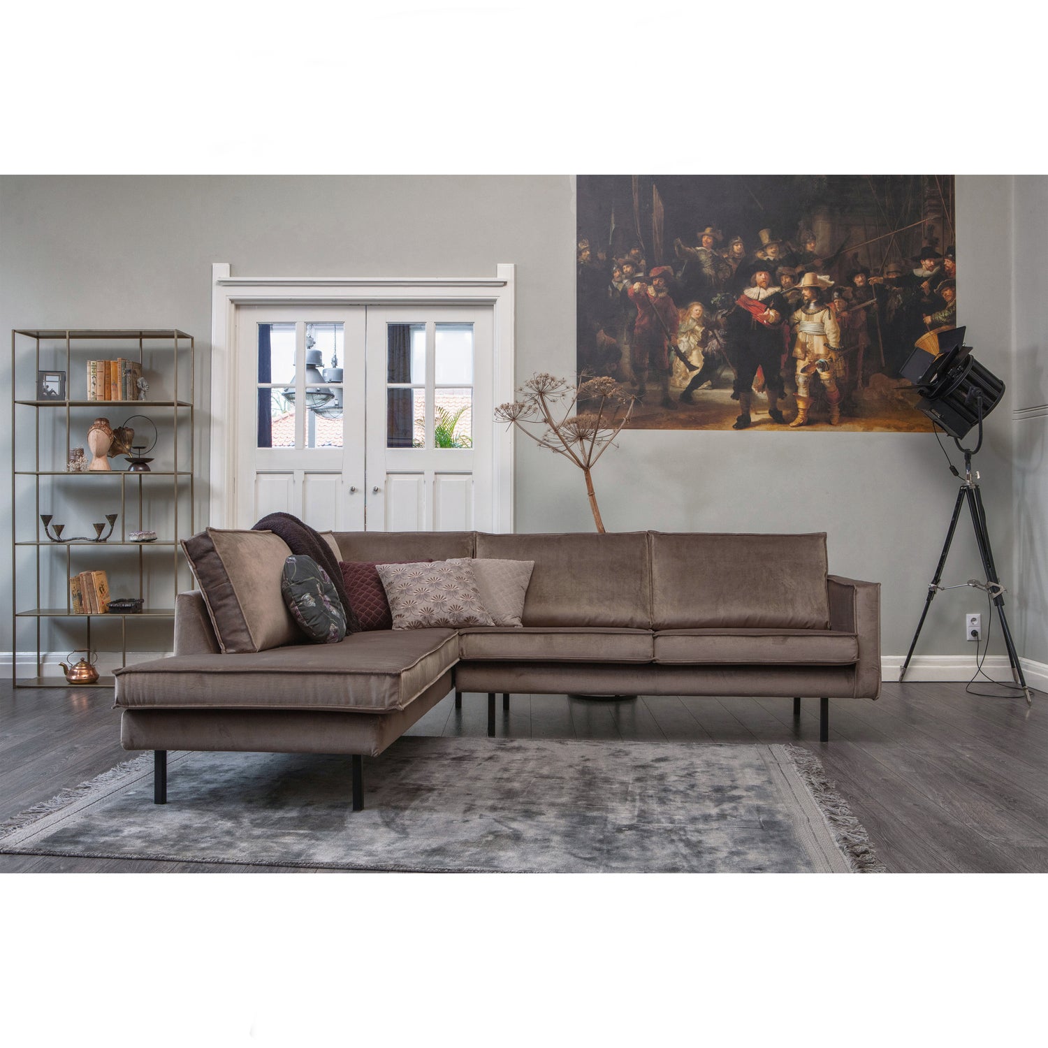 Rodeo Hoekbank Links Velvet Taupe