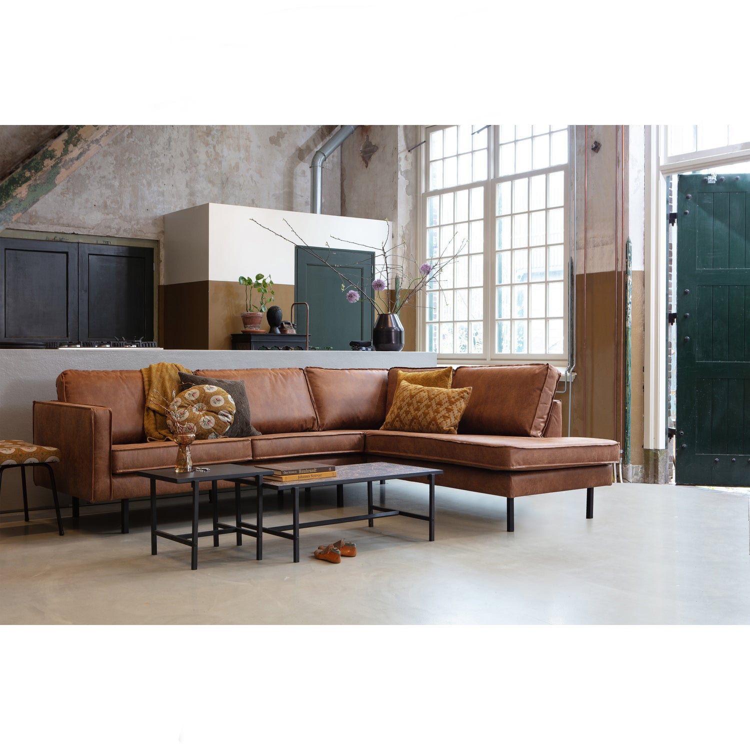 Rodeo Hoekbank Rechts Cognac