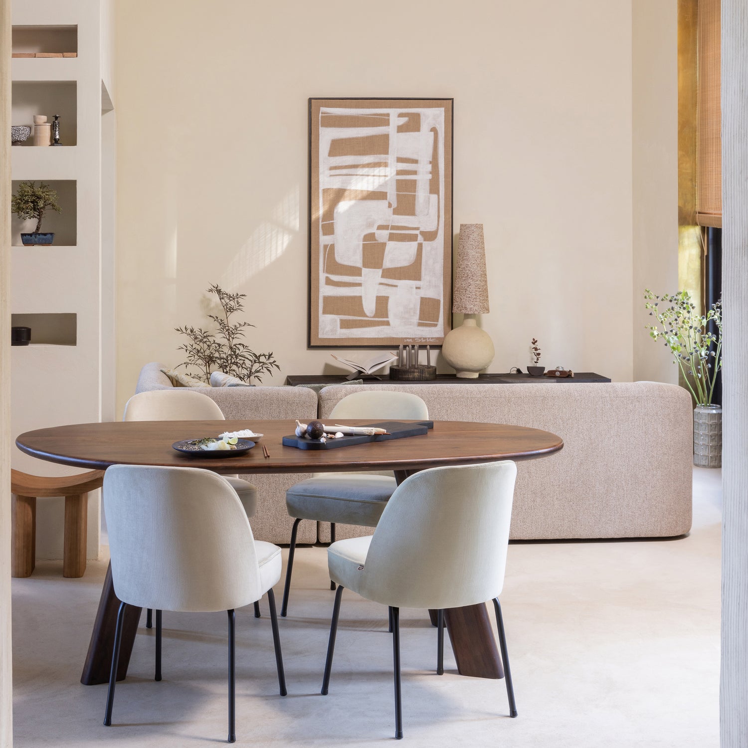 Roundly Eettafel/bureau Mangohout Walnoot 200x100