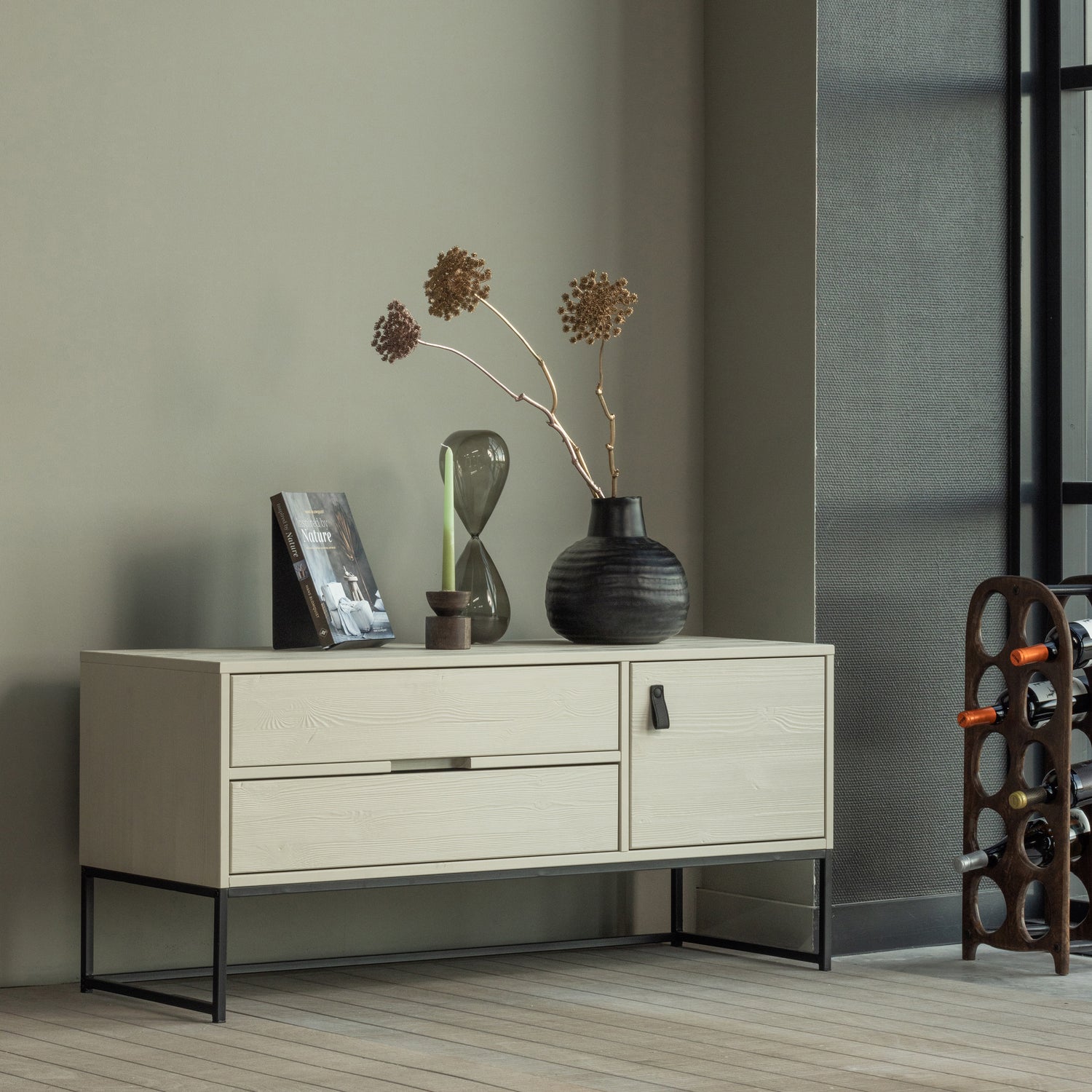 SILAS TV MEUBEL 120CM GRENEN DUST [fsc]