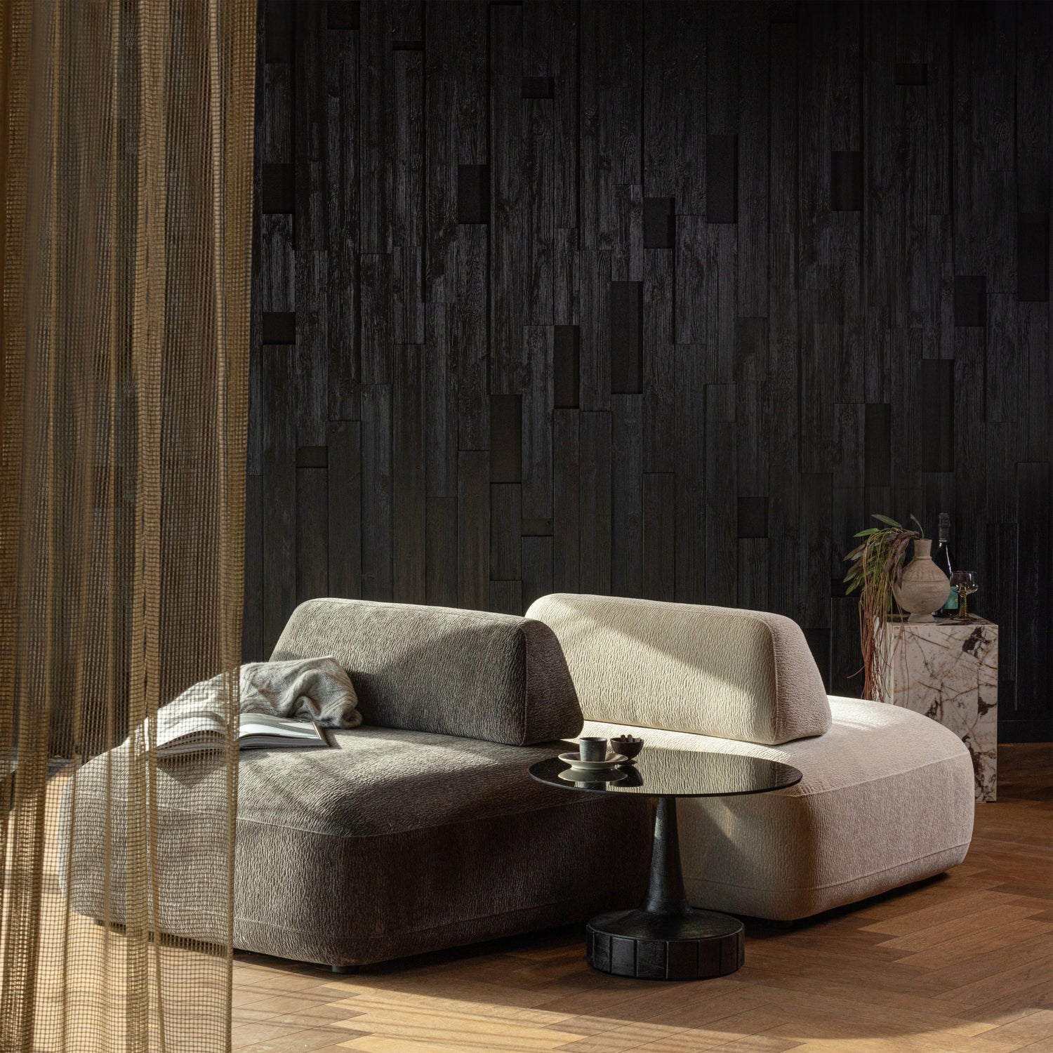 STERCK FAUTEUIL MET VERPLAATSBARE RUGLEUNING CHARCOAL
