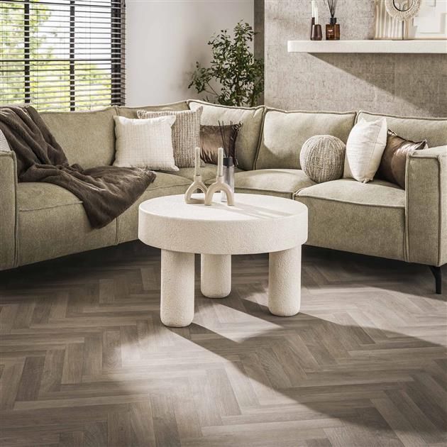 Salontafel D80 bulky stone / Marmer composiet