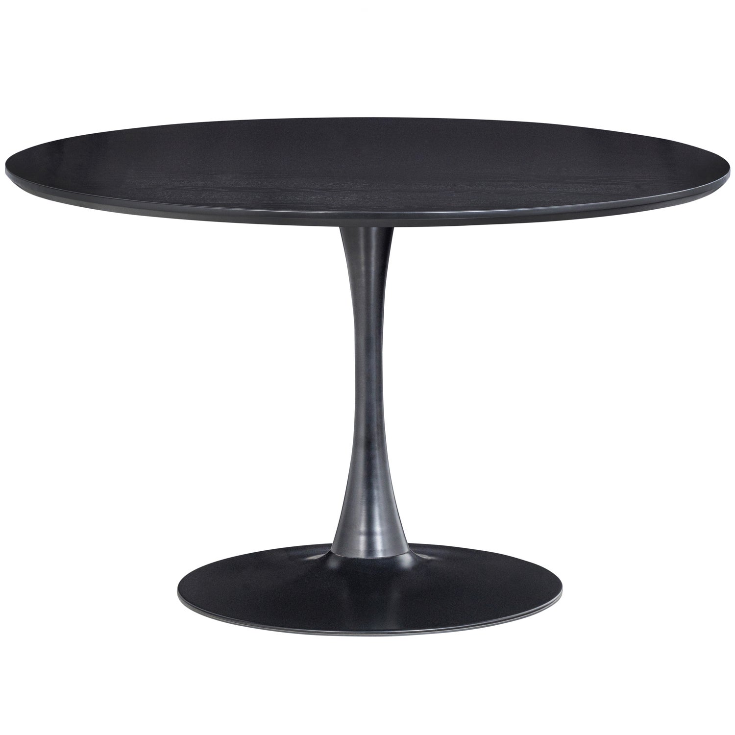 Sammy Eettafel Trompetvoet Rond Mdf Zwart Ø120cm