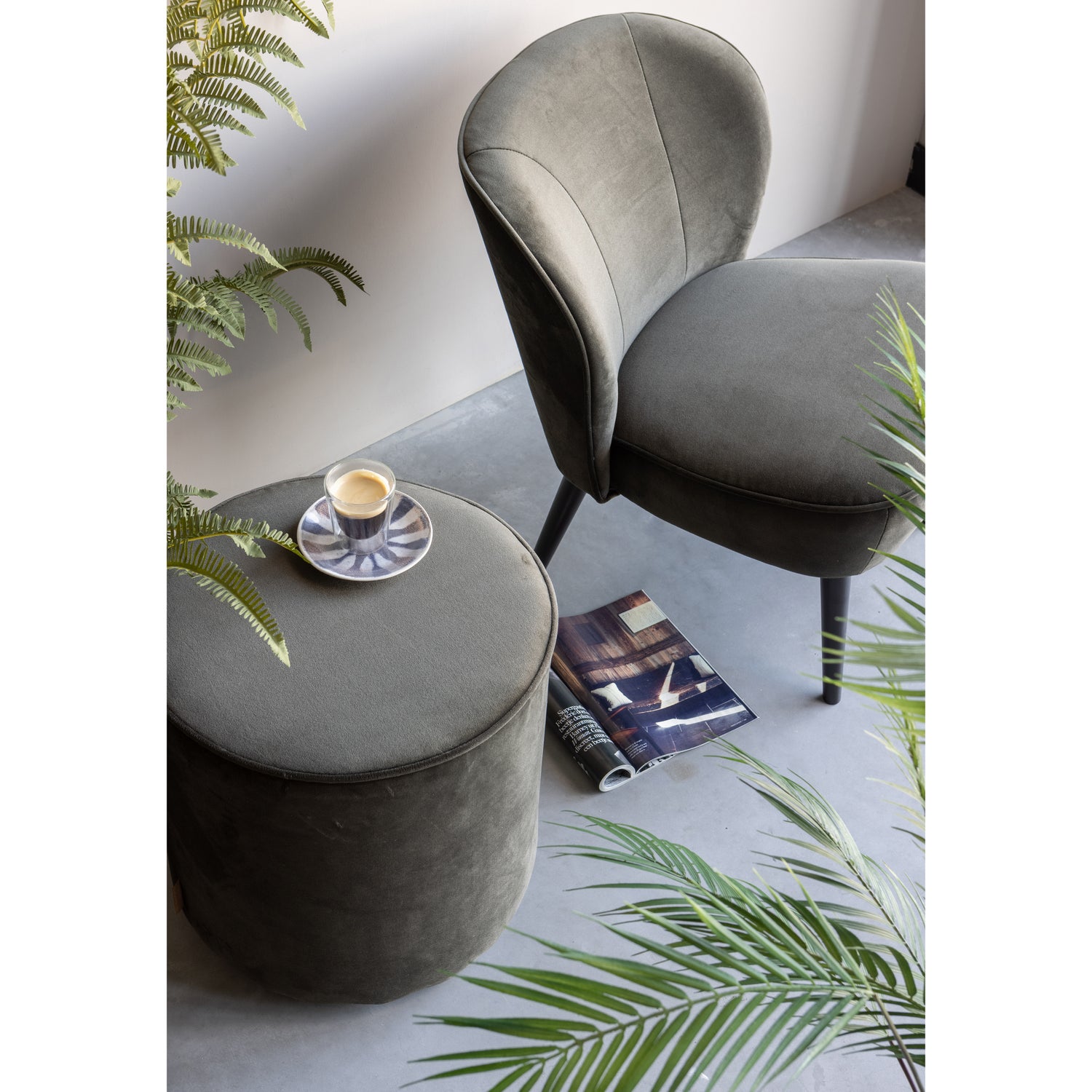Sara Fauteuil Fluweel Warm Groen