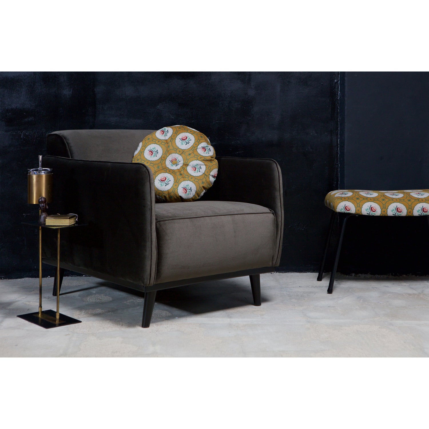 Statement Fauteuil Met Arm Fluweel Warm Groen