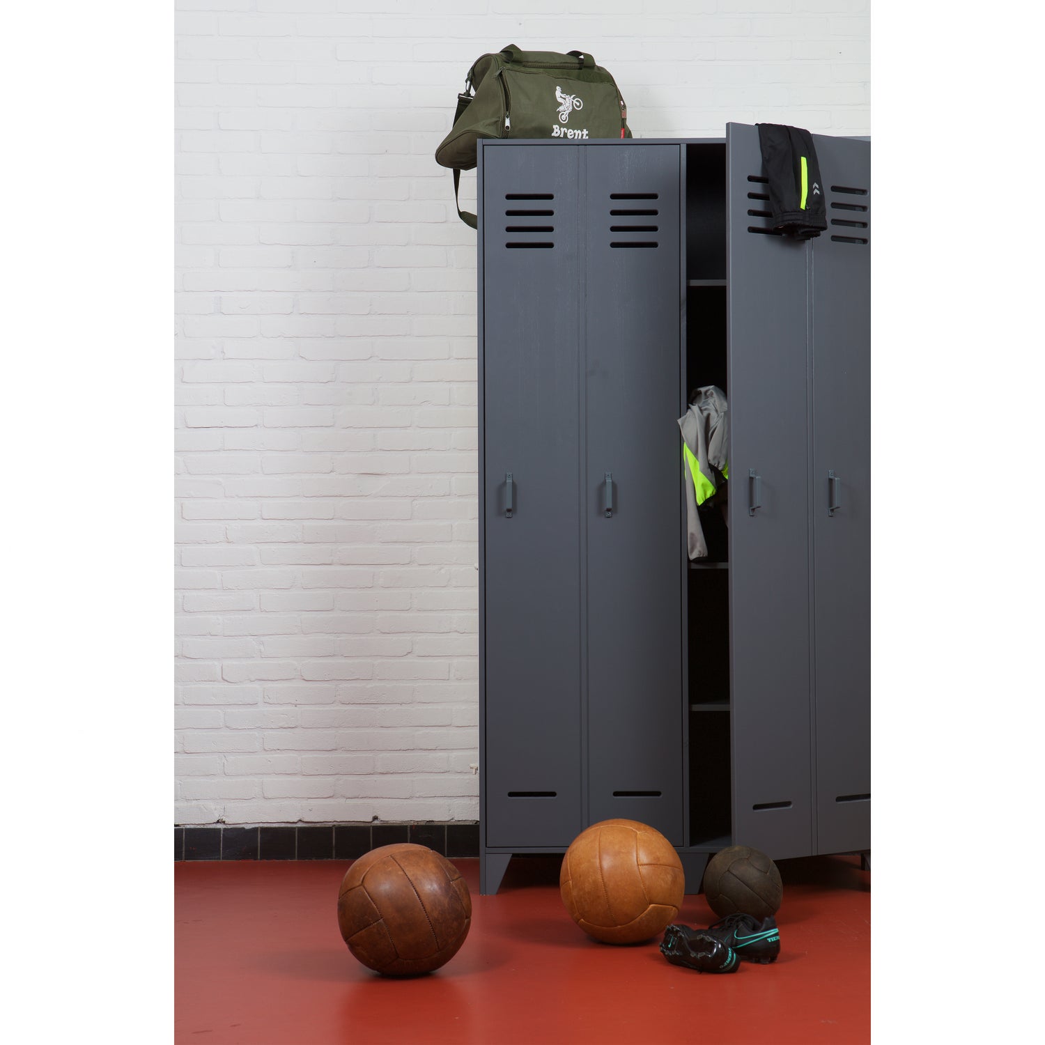 Stijn Hoog 2drs Lockerkast Steel Grey [fsc]
