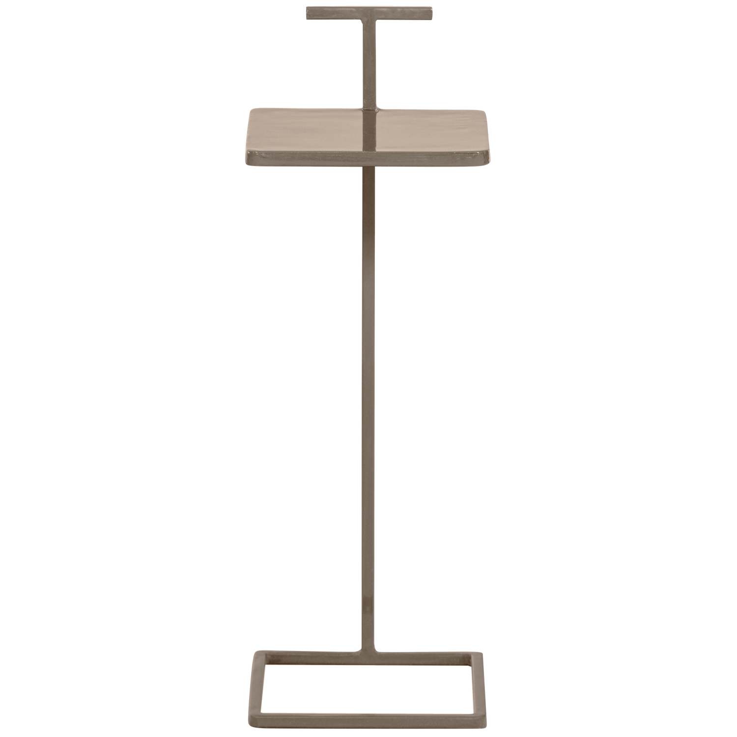 TOSTE BIJZETTAFEL METAAL DONKER ZAND