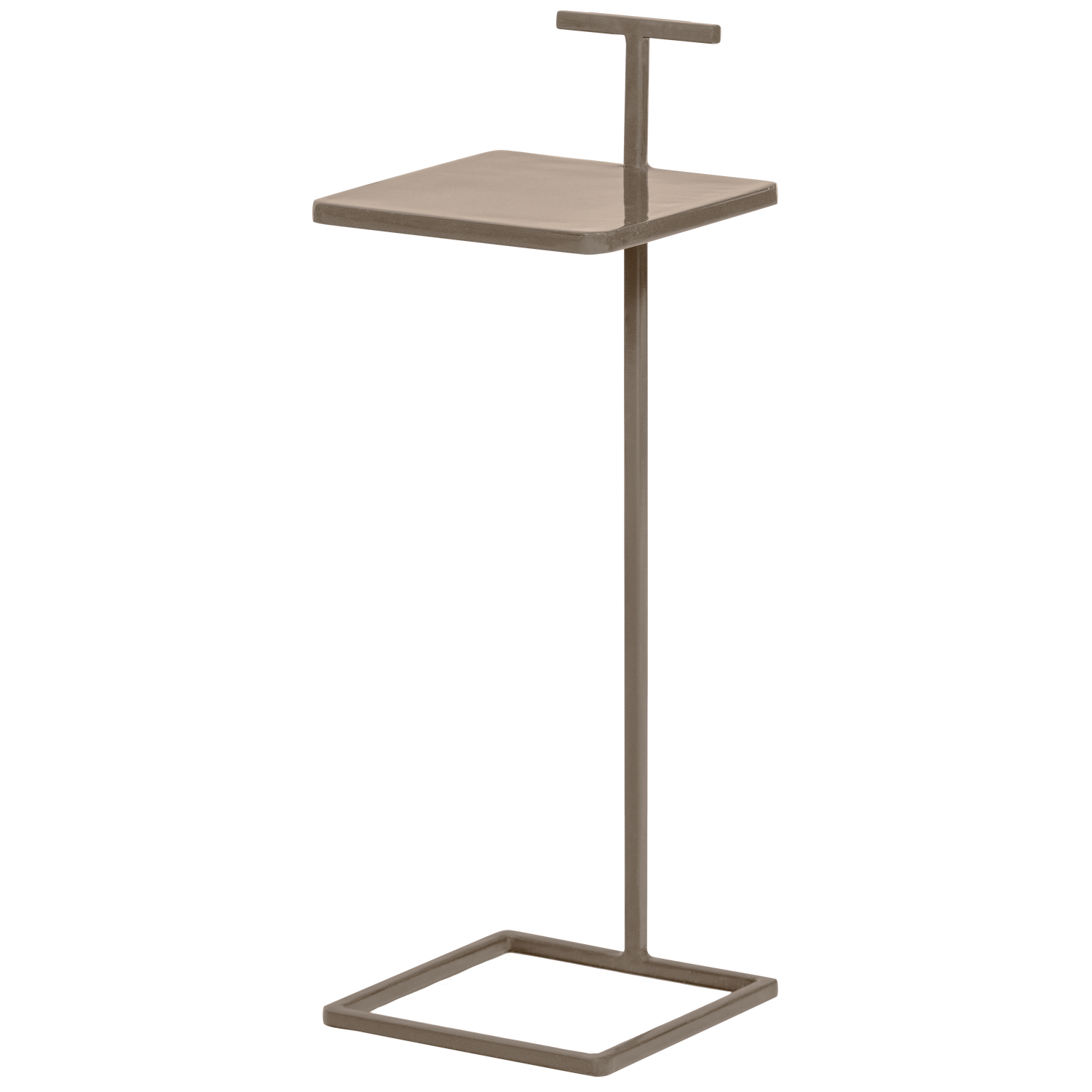TOSTE BIJZETTAFEL METAAL DONKER ZAND