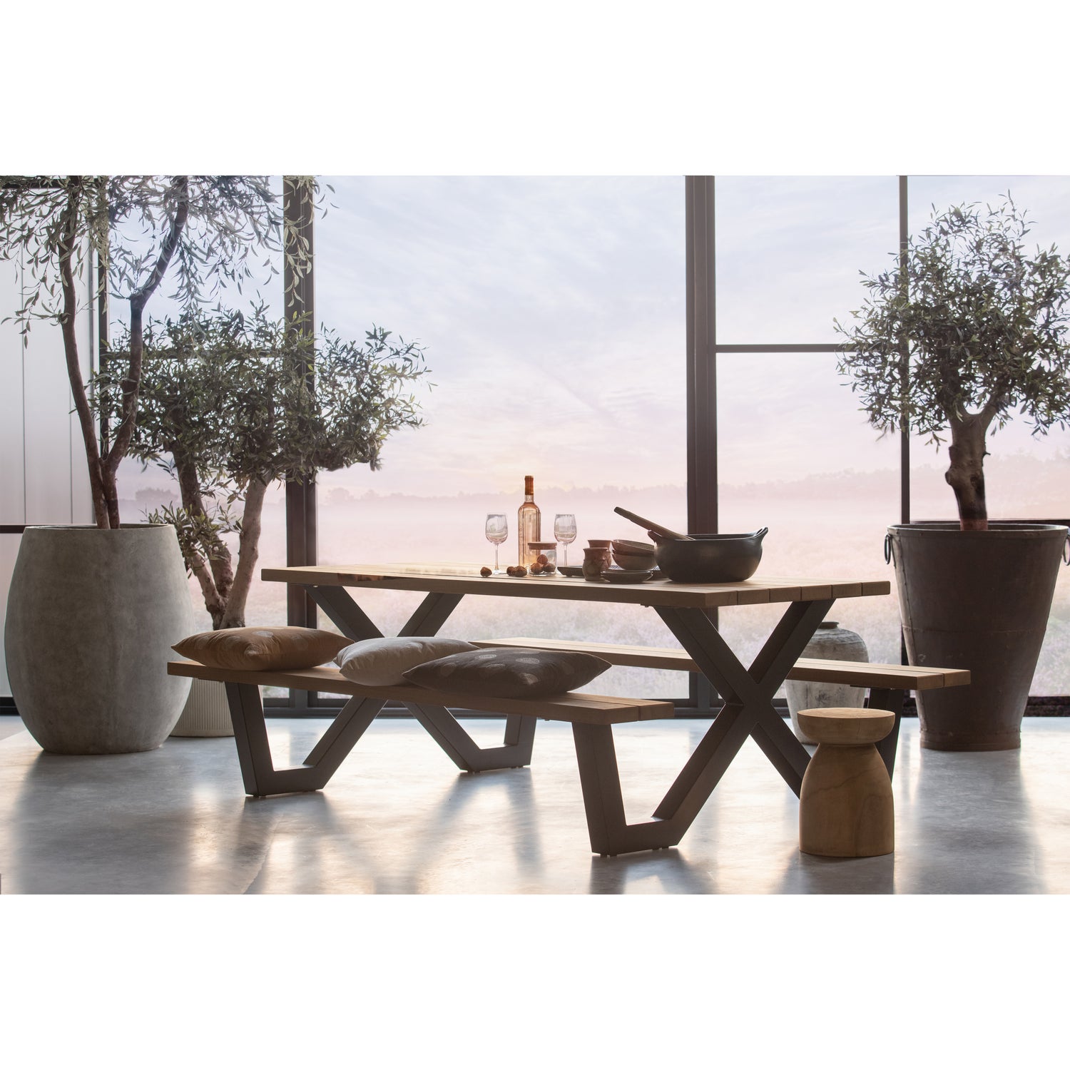Tablo Outdoor X-poot Picknick Metaal 1 Stuks