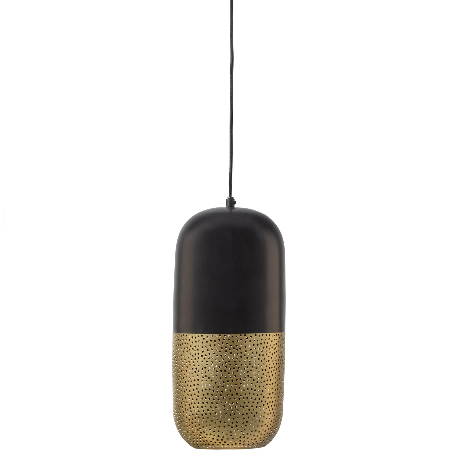 Tirsa Hanglamp 46cm Metaal Zwart Brass