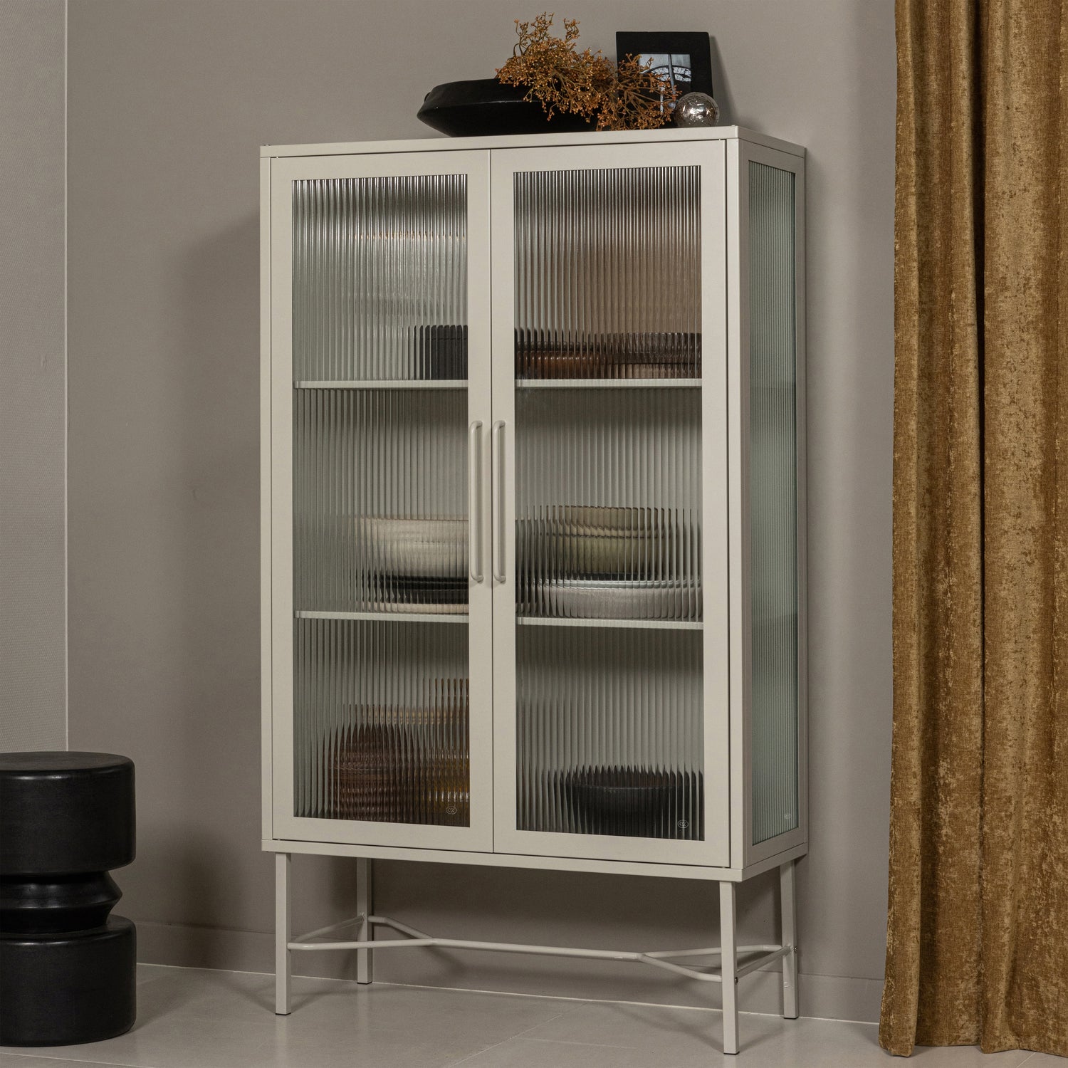Tuve Bijzettafel Hout Bruin/zwart