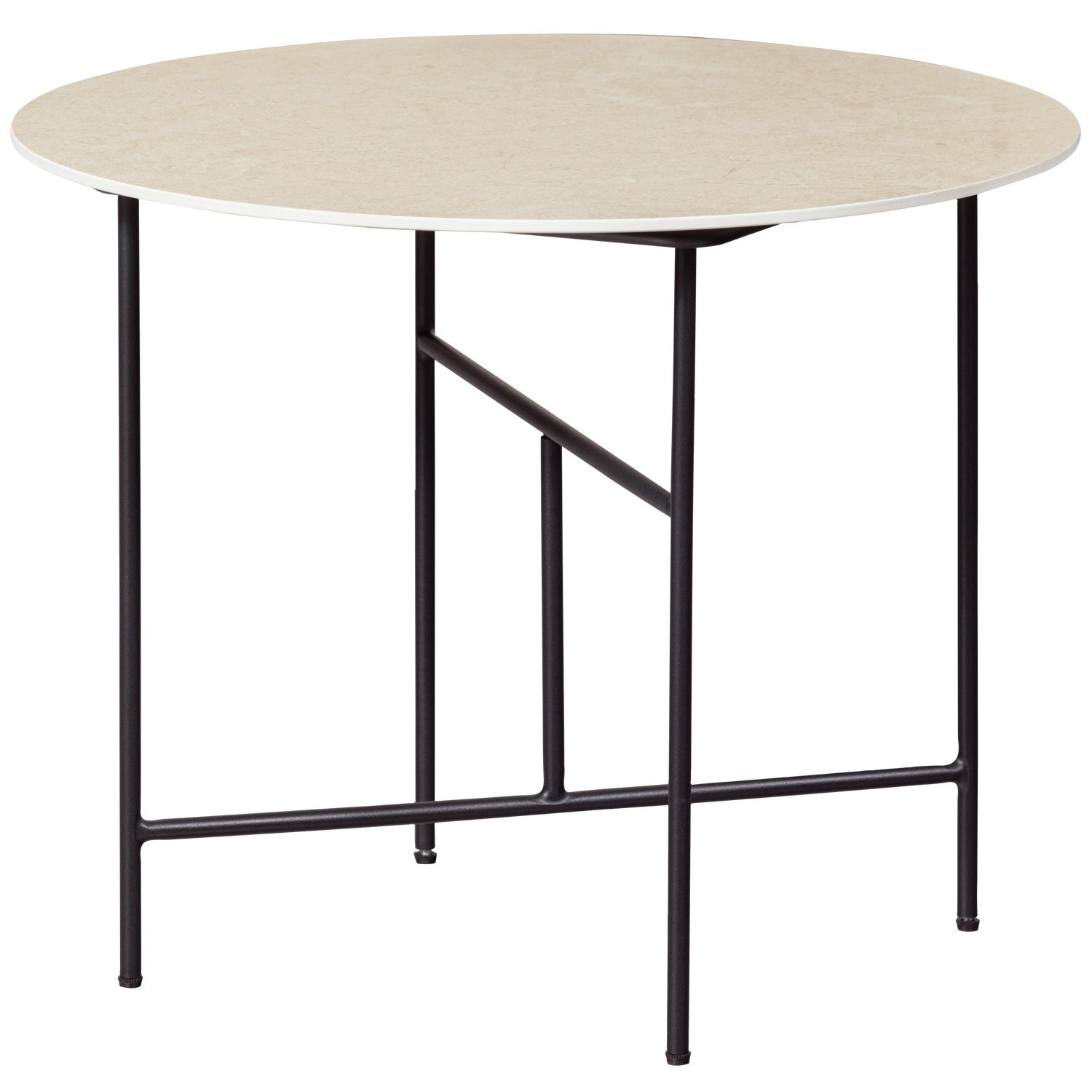 VIDA BIJZETTAFEL MET NATUREL MARMEREN LOOK BLAD 48xØ60