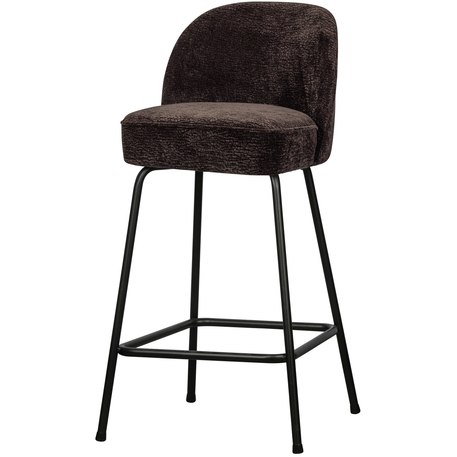 VOGUE BARSTOEL 65CM 3D CHENILLE DONKERBRUIN