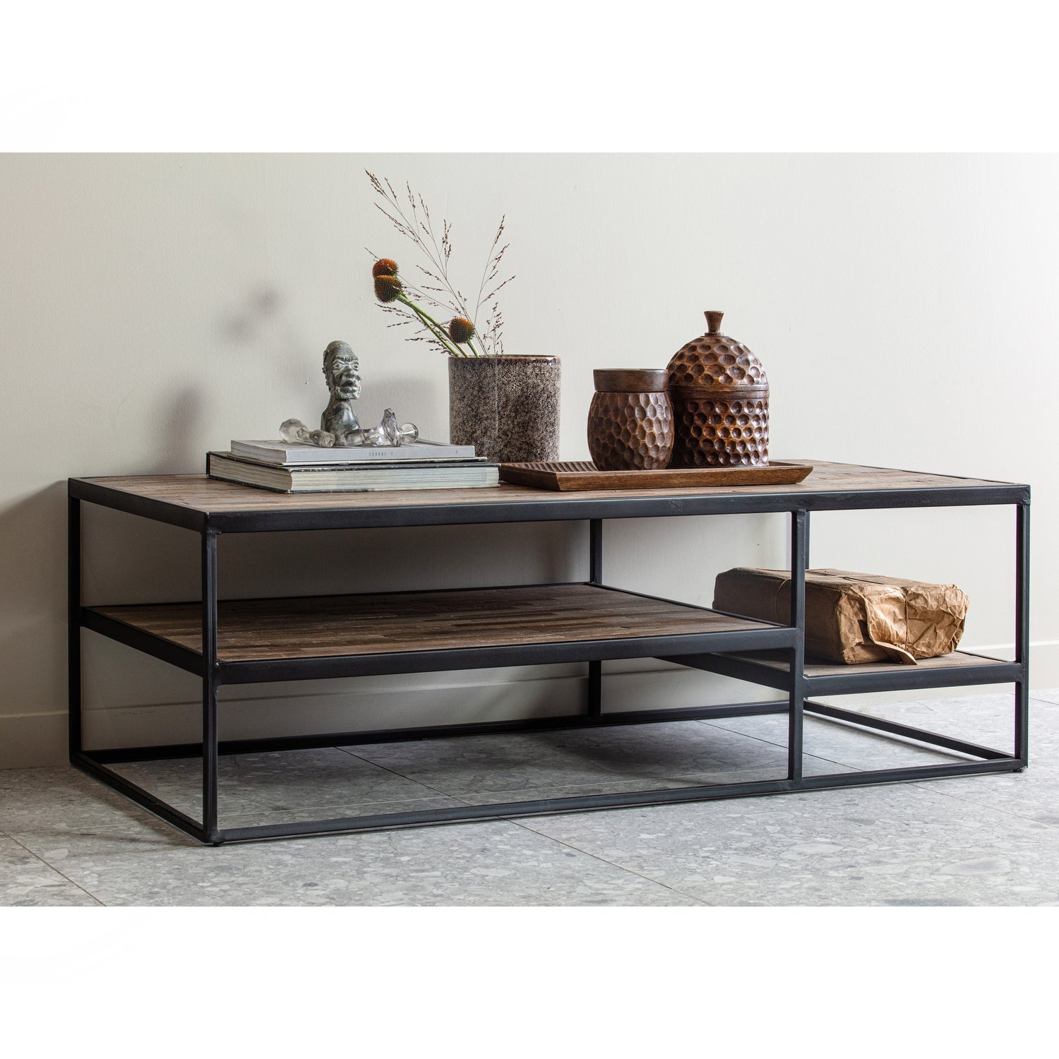 Vic Salontafel Hout/metaal 120x60