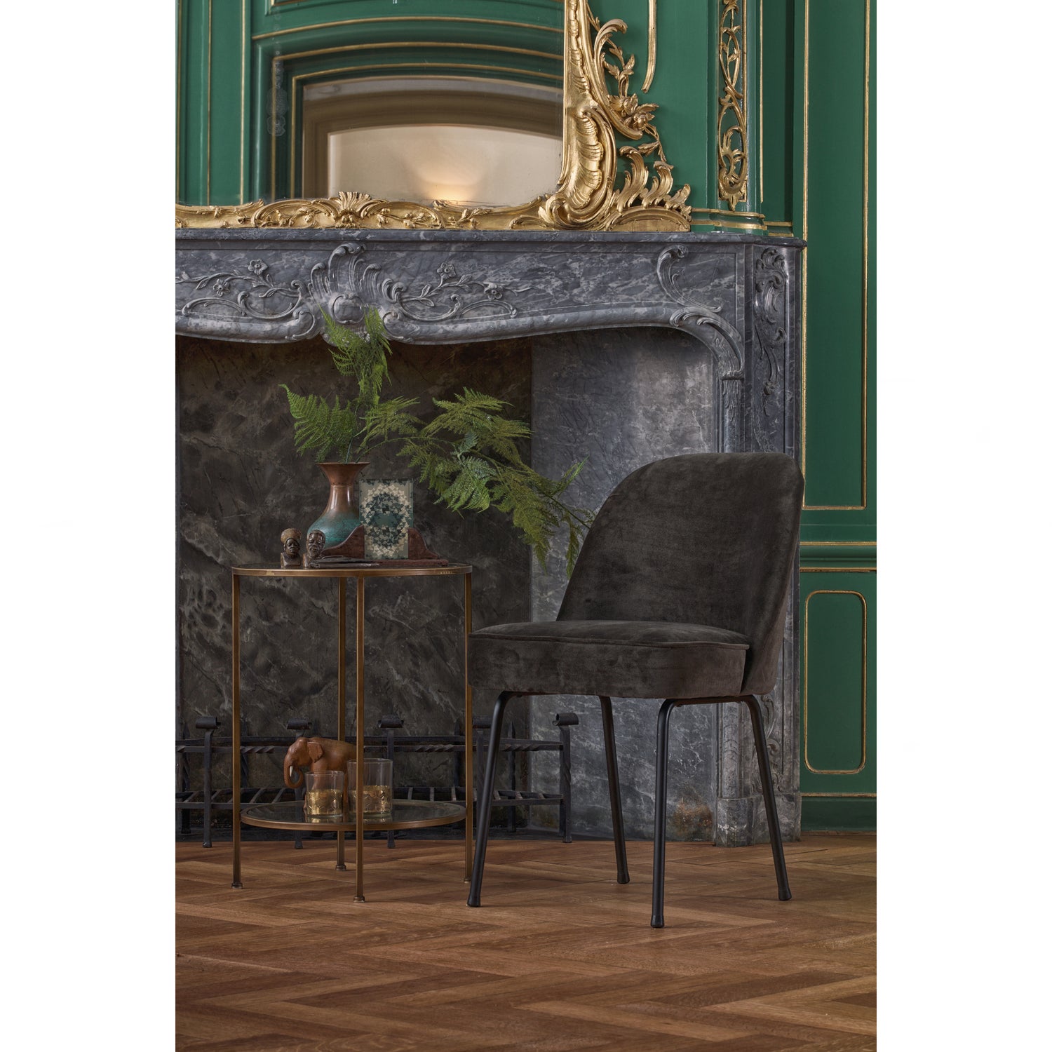 Vogue Eetkamerstoel Fluweel Dark Green