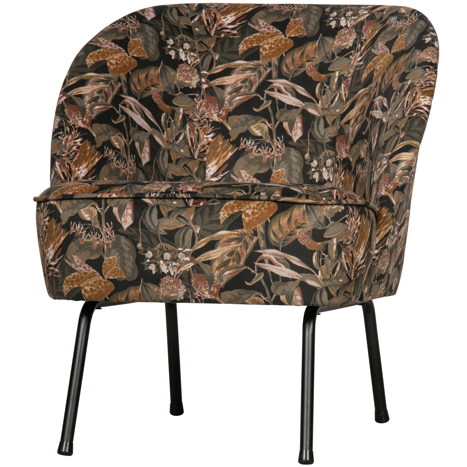 Vogue Fauteuil Fluweel Bouquet Zwart