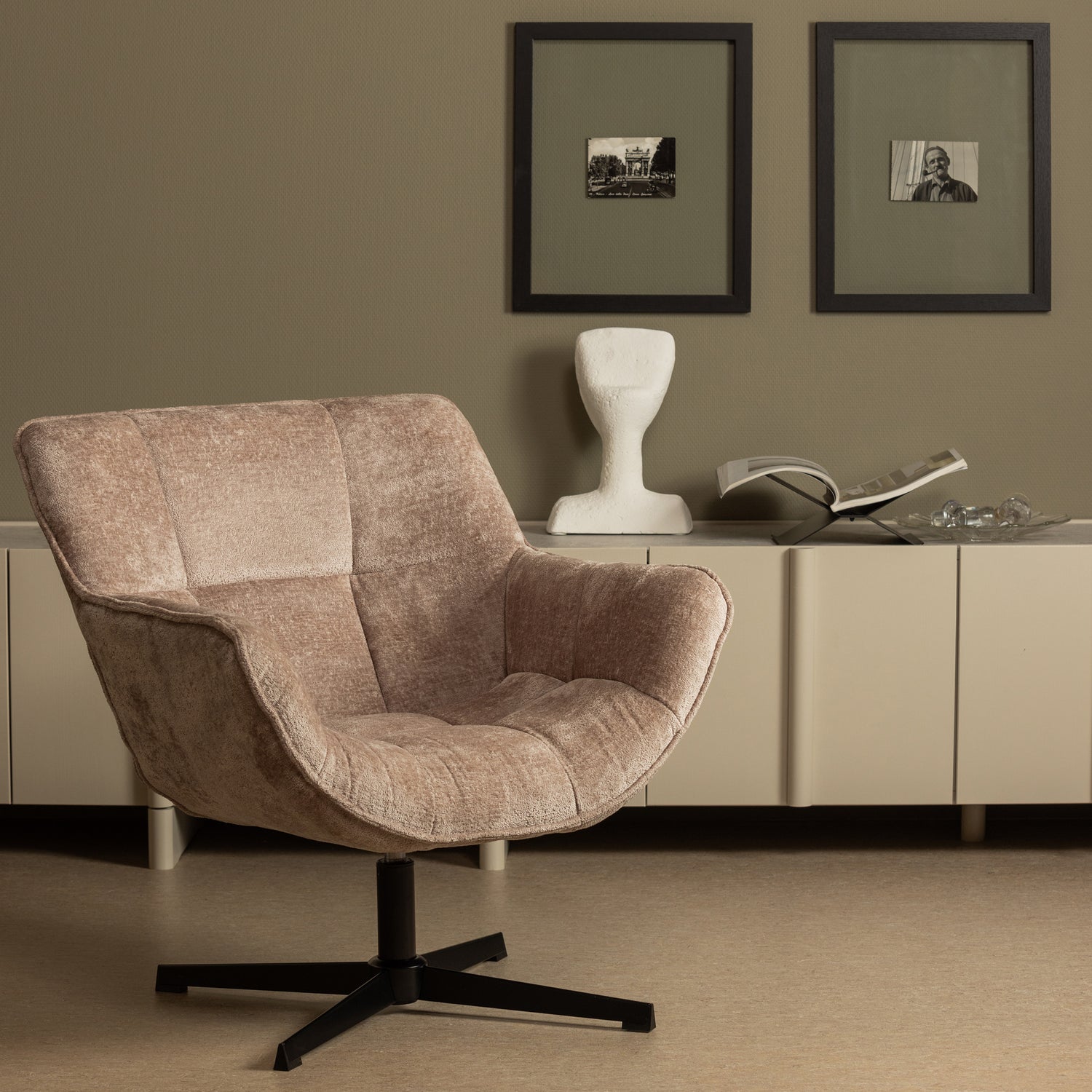 WIBO DRAAIFAUTEUIL TAUPE