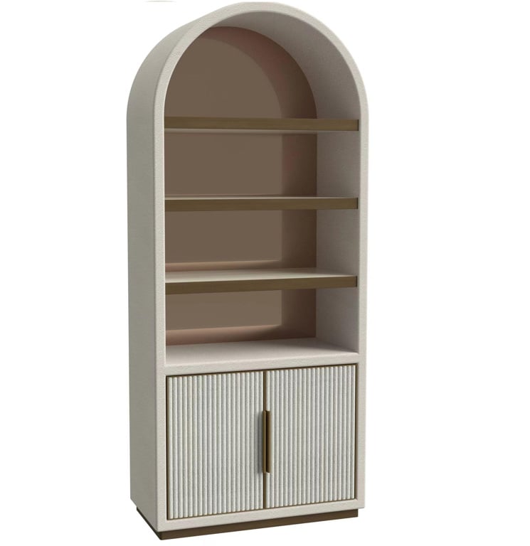 Wandkast Tivoli rond 2-deurs 3-planken (White)