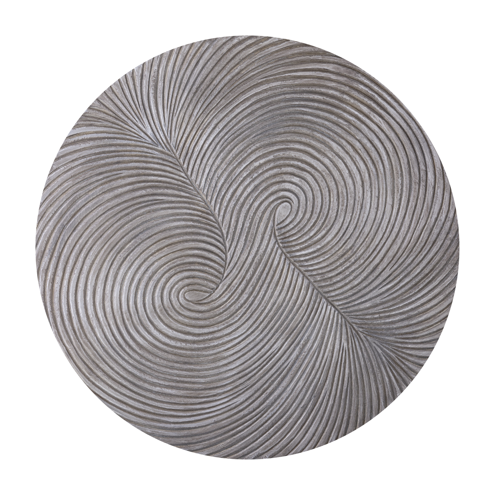 Wiktor Brown MDF round wallpanel swirl carved S