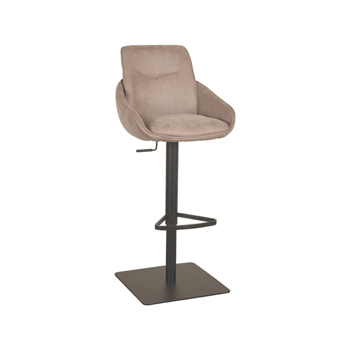 Barkruk Beauty - Taupe - Micro Suede - Gaslift