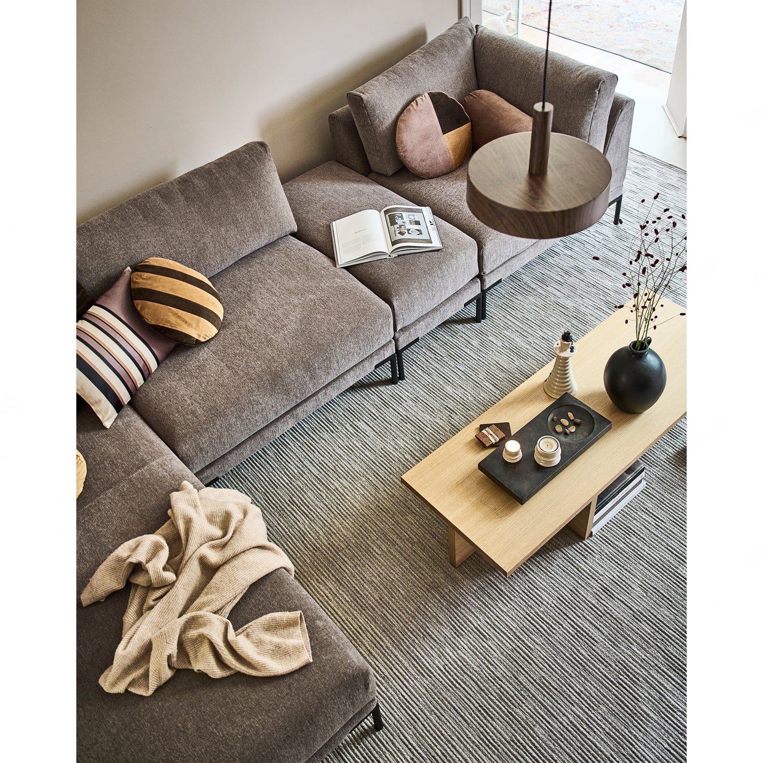 Couple Poef 50cm Taupe