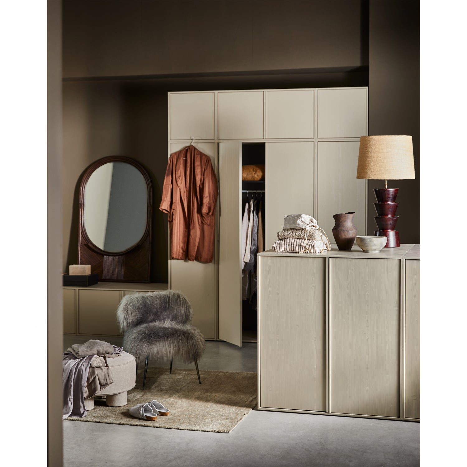 Daily Closet Double 50x100cm Grenen Dakargrau [fsc]