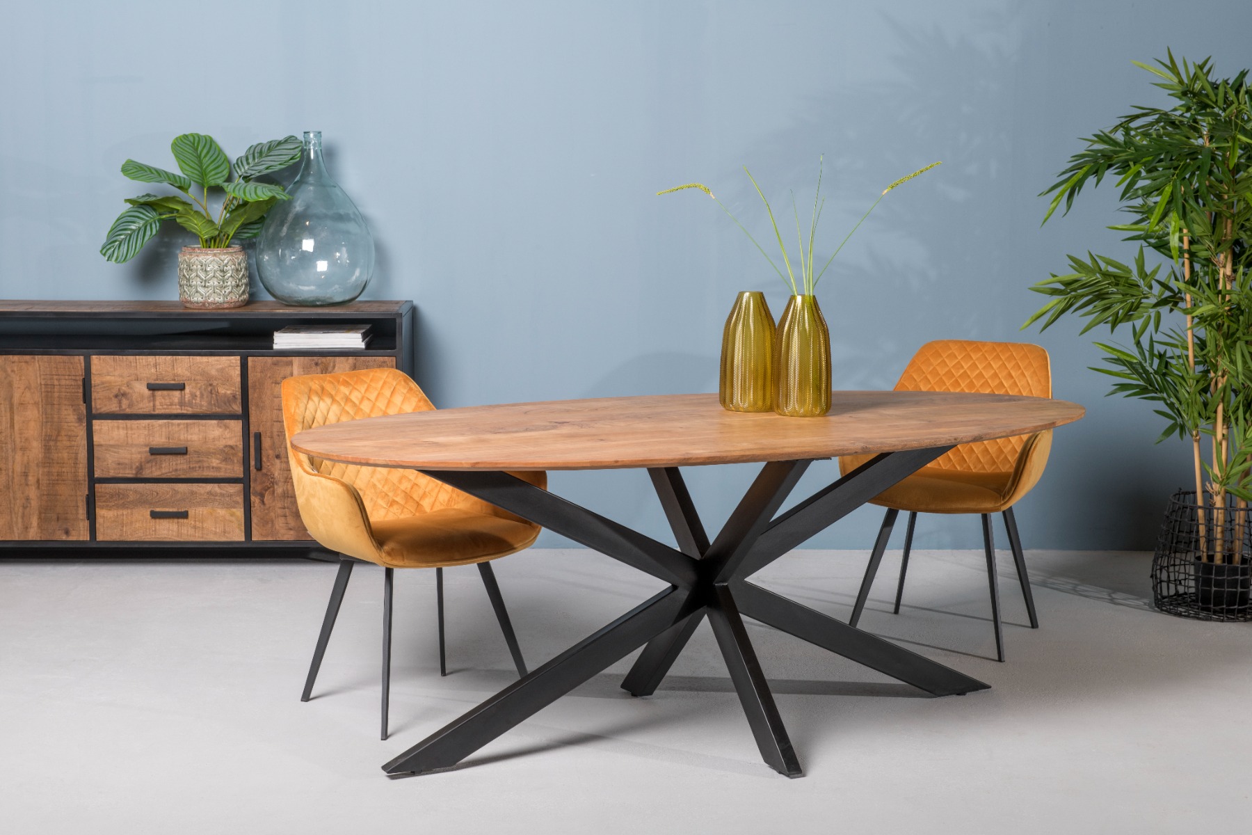 Eettafel Oslo Ovaal Acacia 210