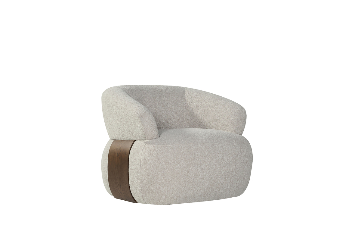 Fauteuil Valenza - Walnoot - Boucle - Walnoot Eiken
