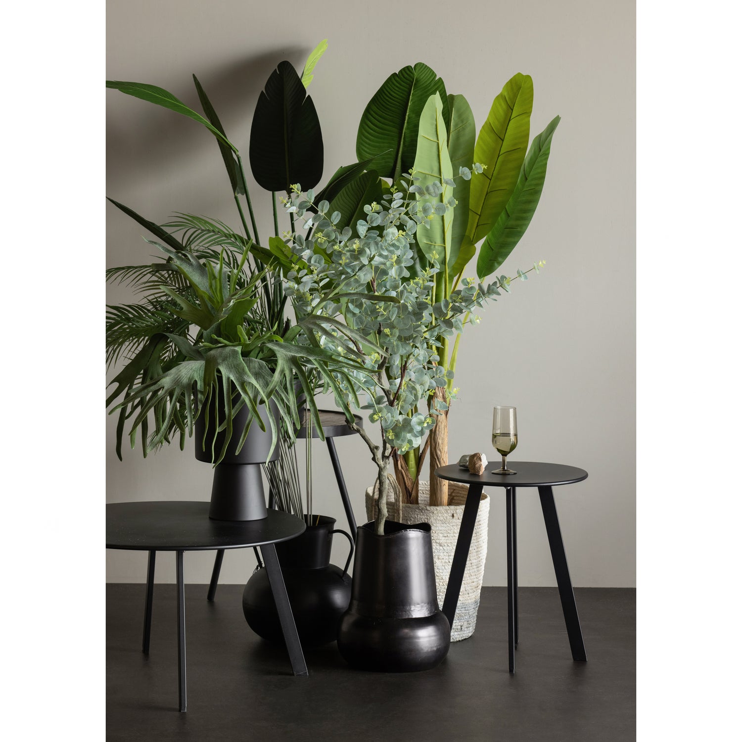 Fer Bijzettafel Metaal Zwart Ø70cm