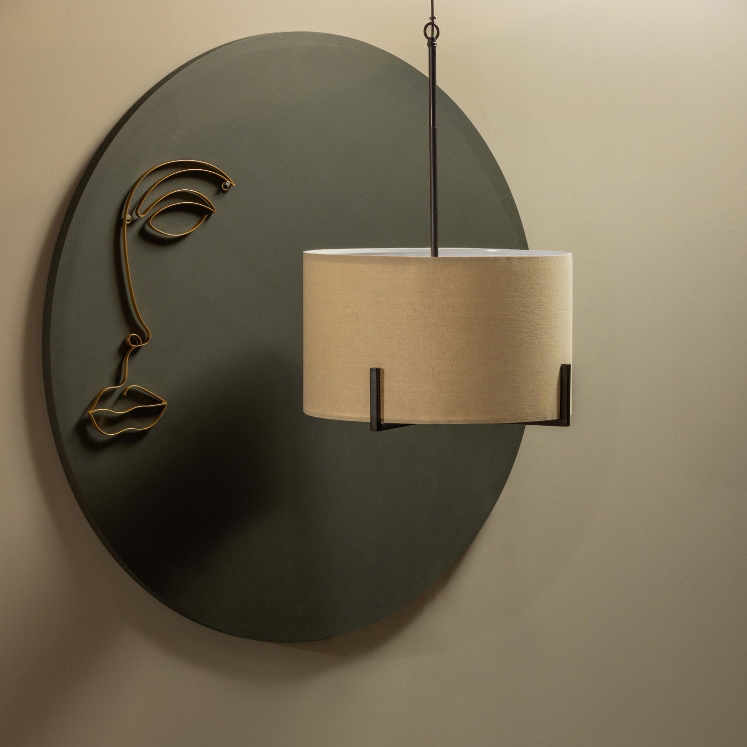 HOLLY HANGLAMP ZWART/NATUREL