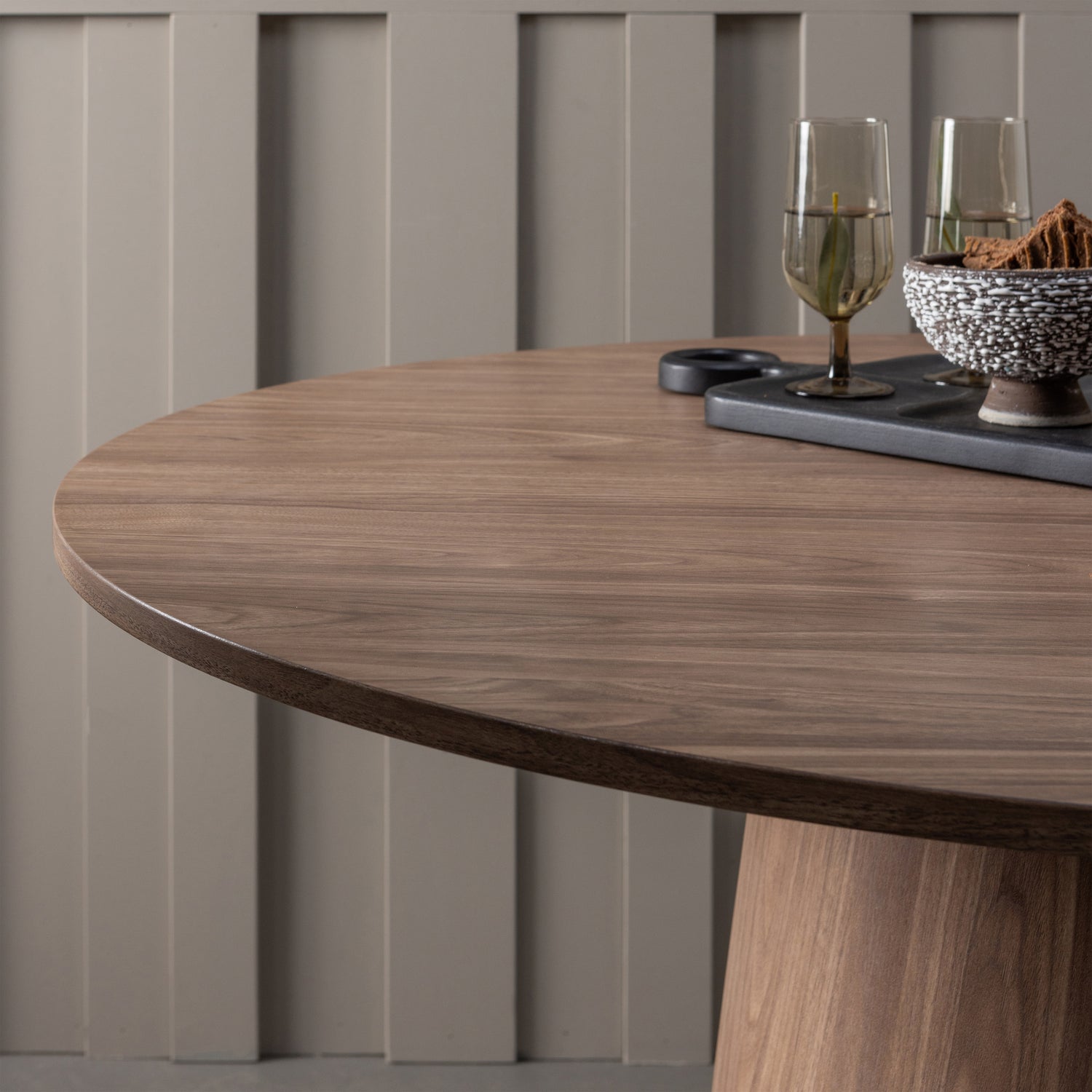 MAAN EETTAFEL ROND MDF WALNOOT Ø120CM