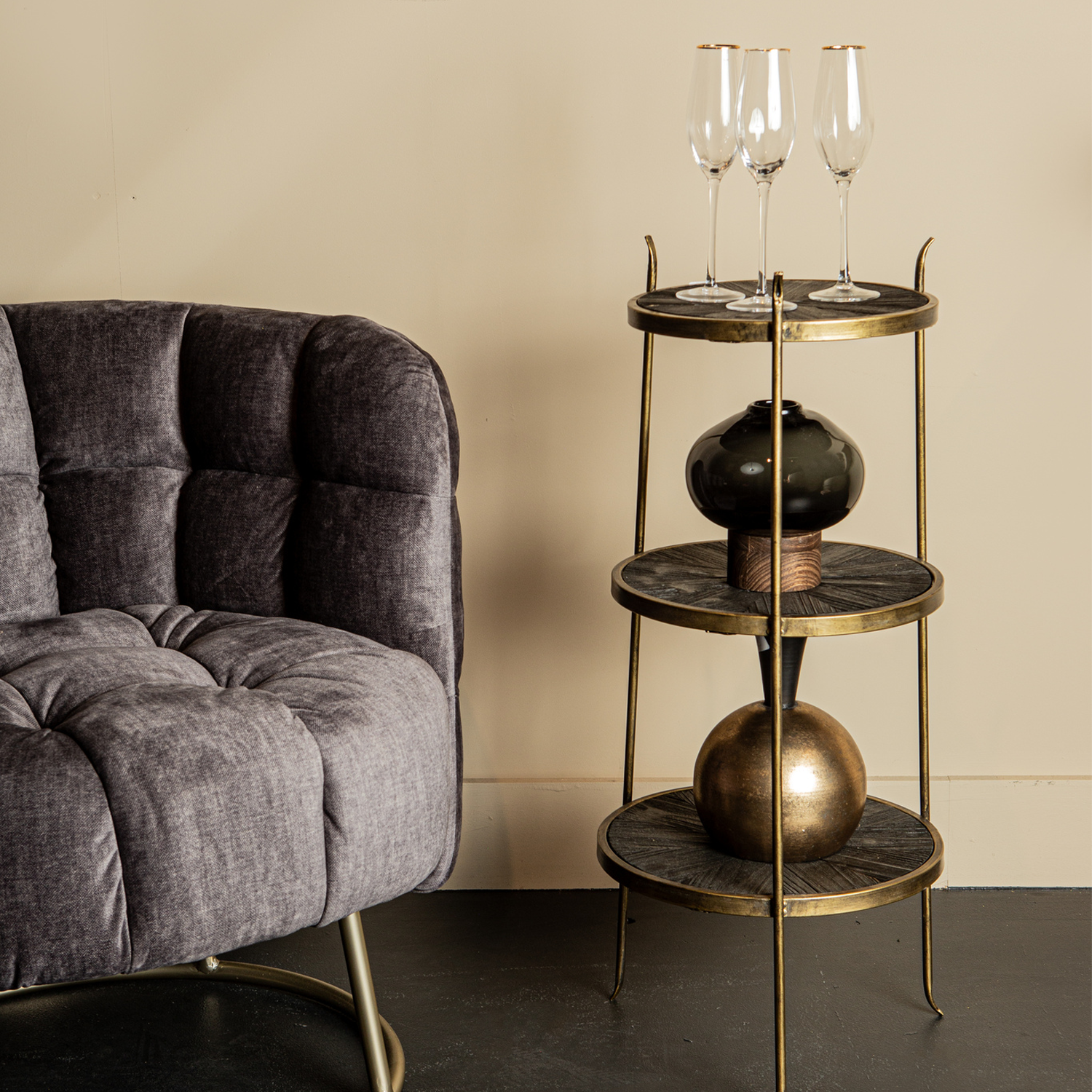 PTMD Bijzettafel Tylo Black