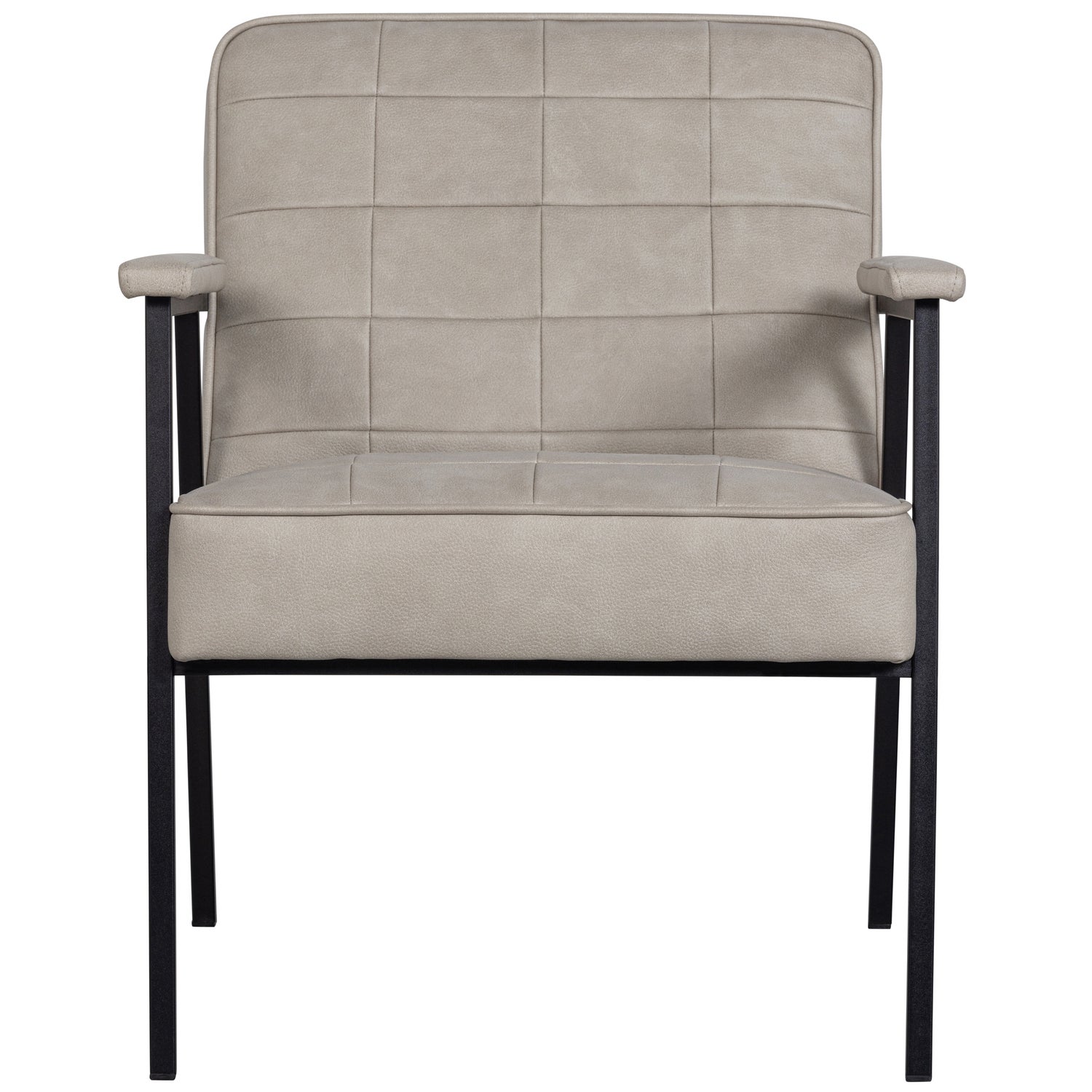 Patchwork Fauteuil Leerlook Naturel