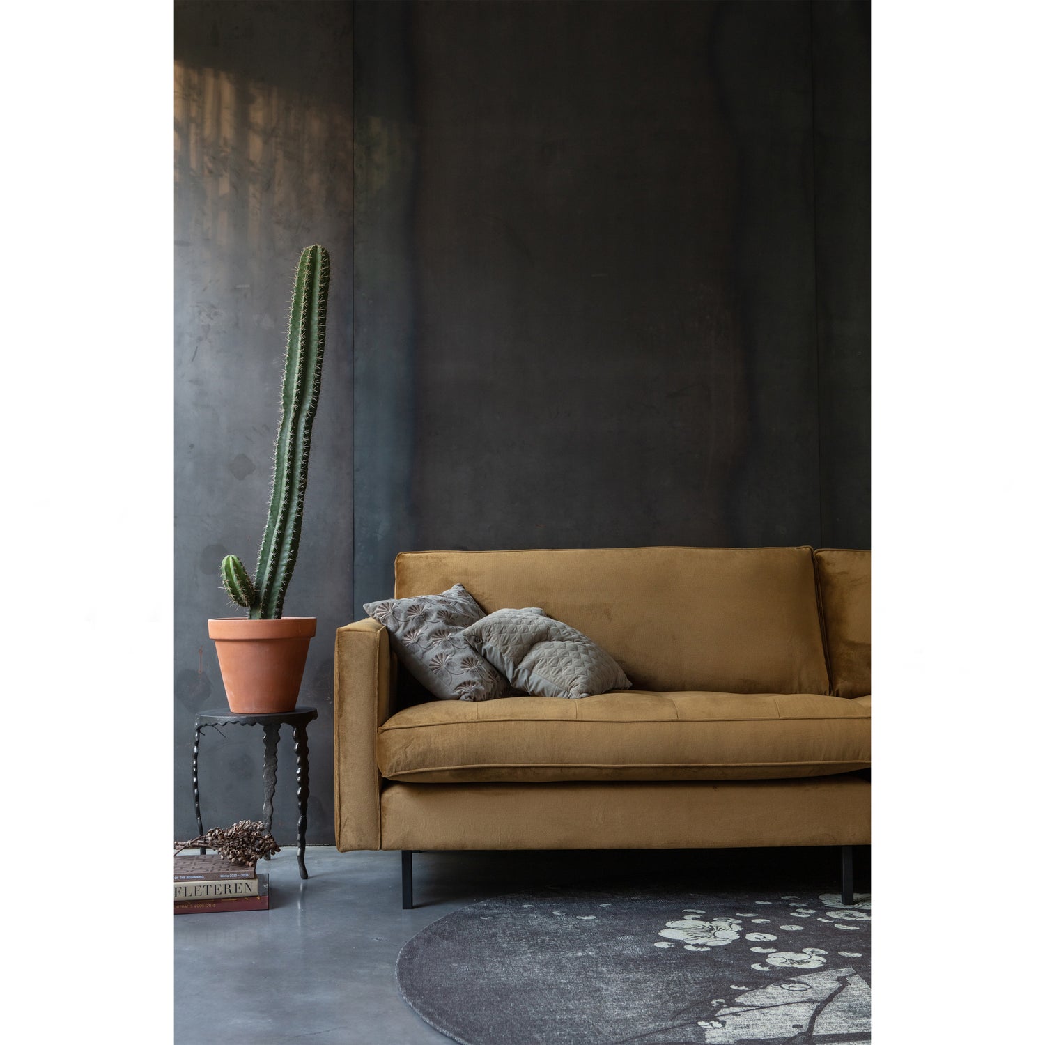 Rodeo Classic Bank 3-zits Velvet Honing Geel