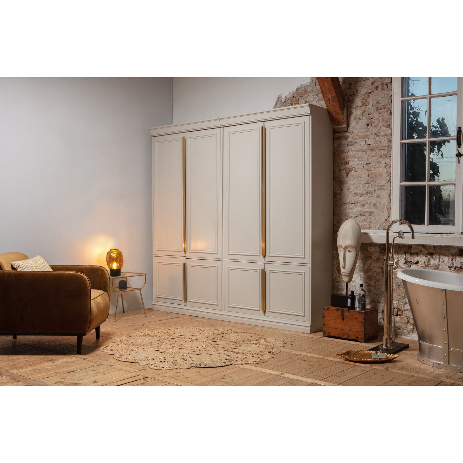 Statement Fauteuil Met Arm Fluweel Honing Geel