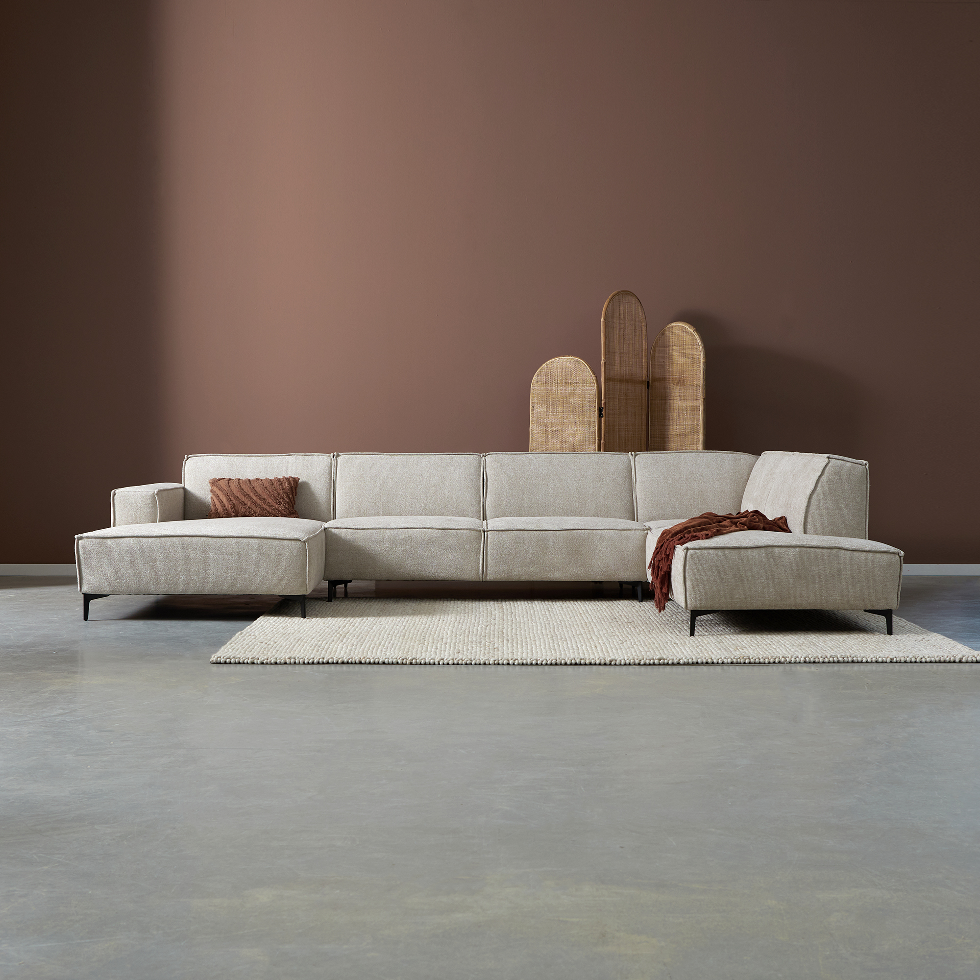 U-Bank River Chaise longue Links Beige