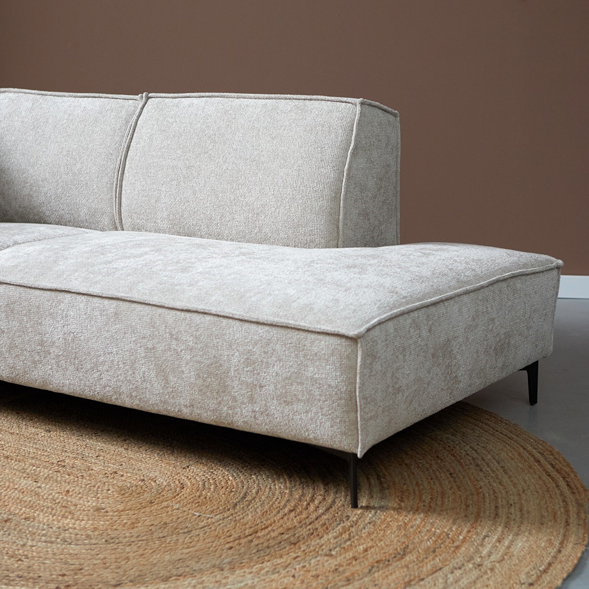 U-Bank River Chaise longue Links Beige