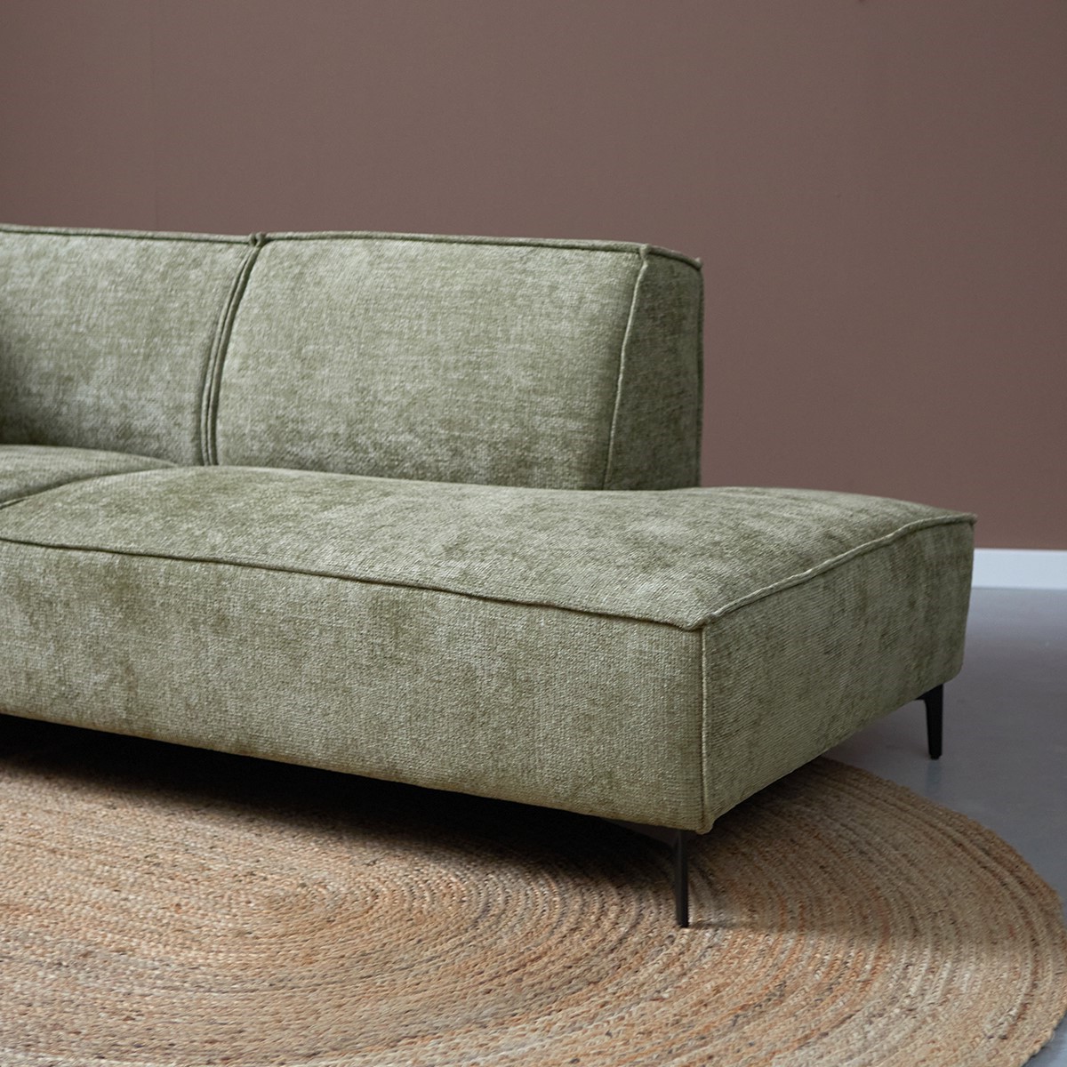 U-Bank River Chaise longue Links Groen