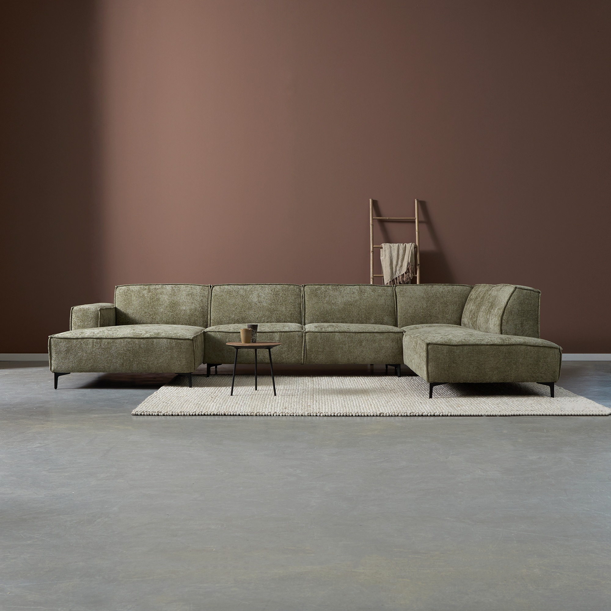 U-Bank River Chaise longue Links Groen