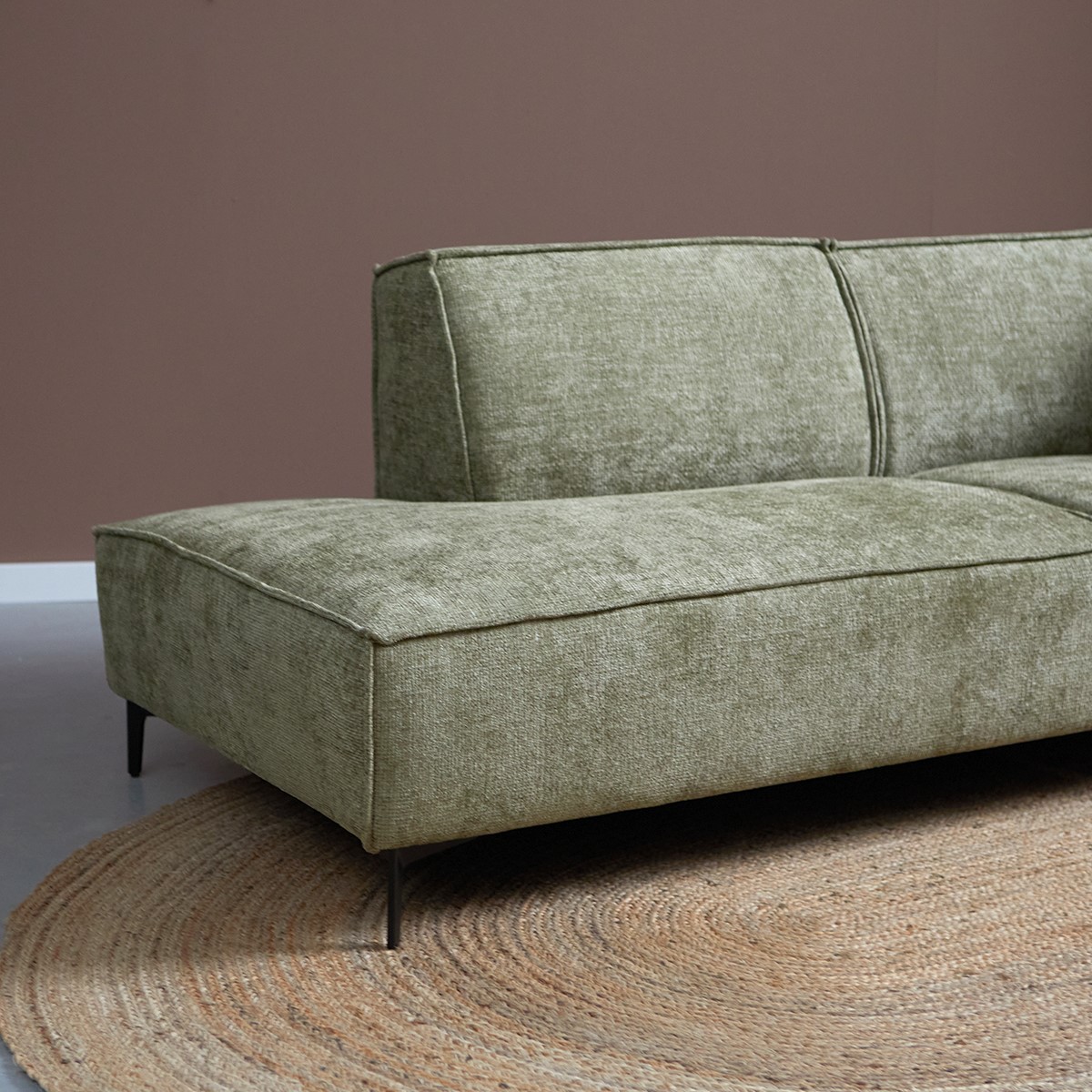 U-Bank River Chaise longue Rechts Groen