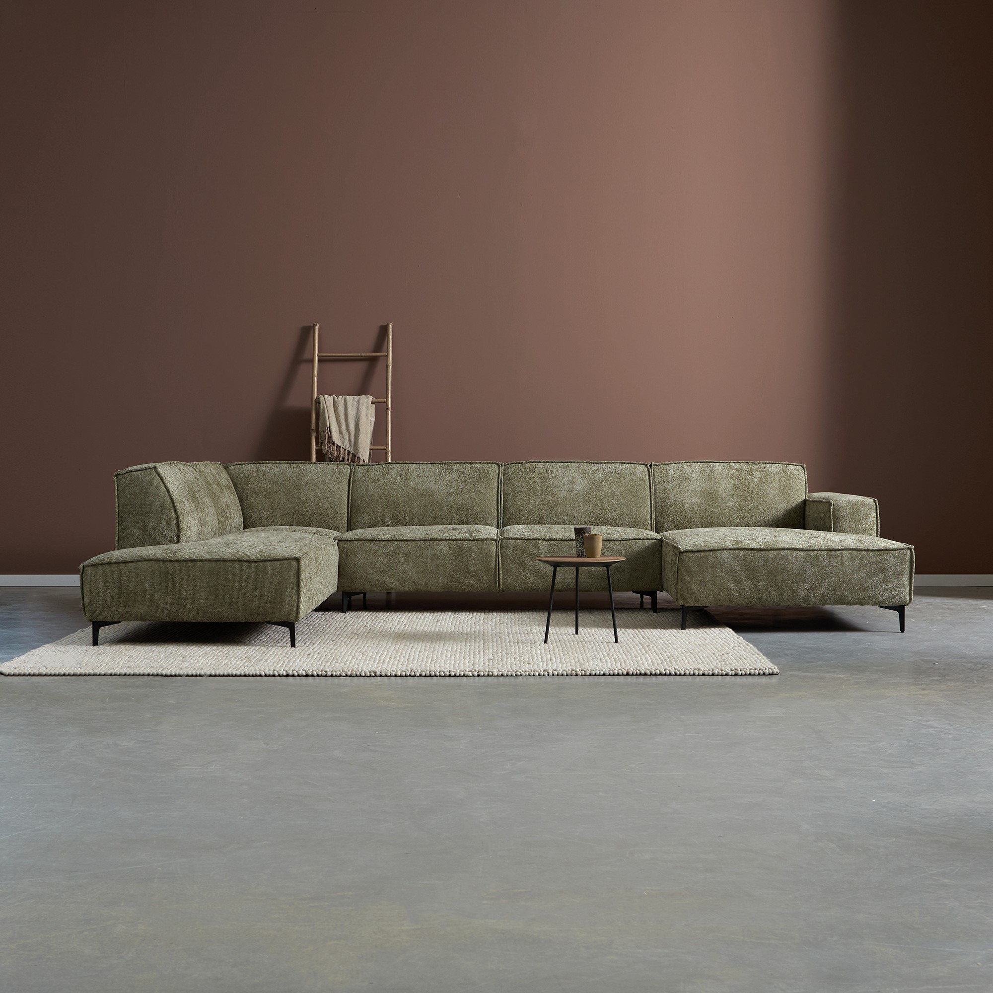 U-Bank River Chaise longue Rechts Groen