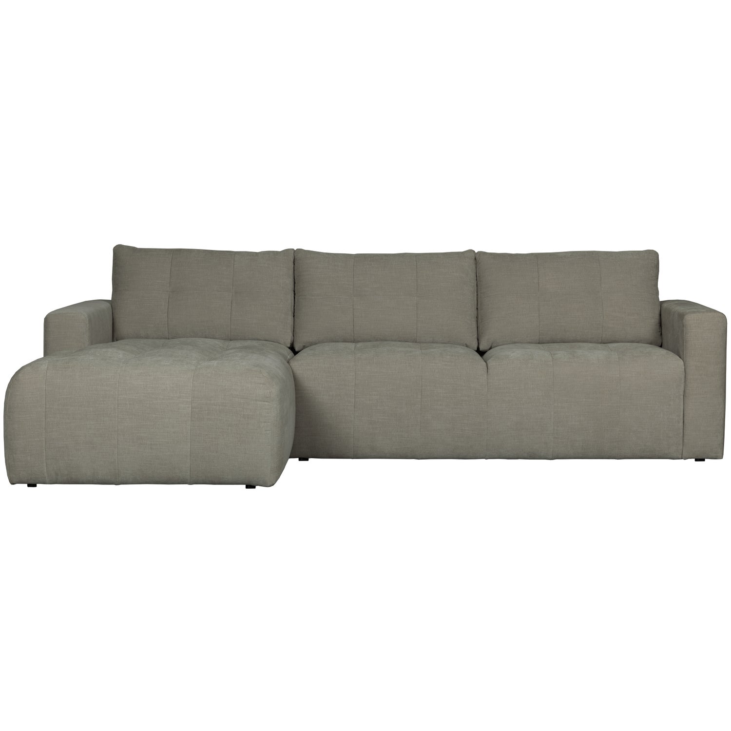 BAR CHAISE LONGUE GEWEVEN STOF LINKS WARM GRIJS