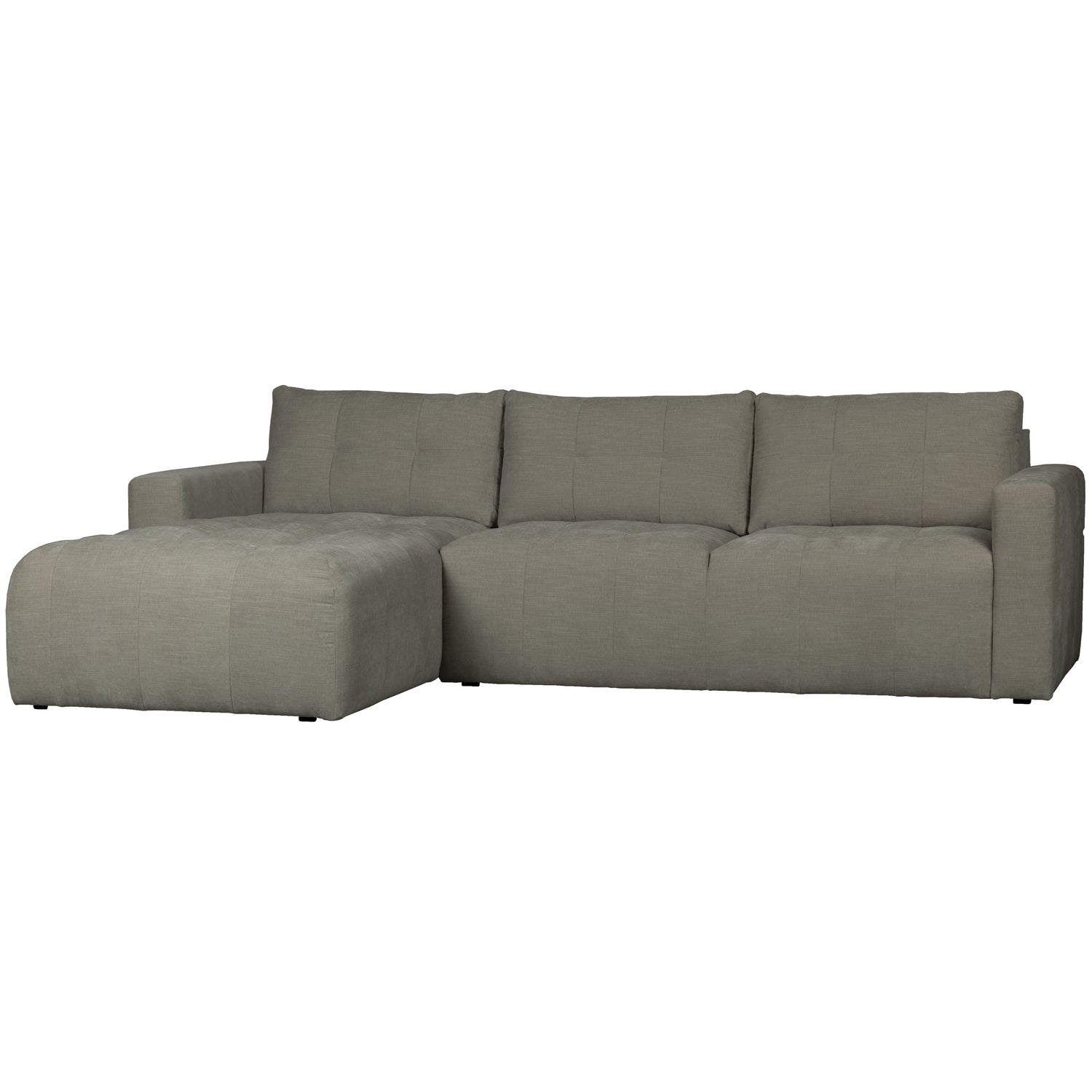BAR CHAISE LONGUE GEWEVEN STOF LINKS WARM GRIJS