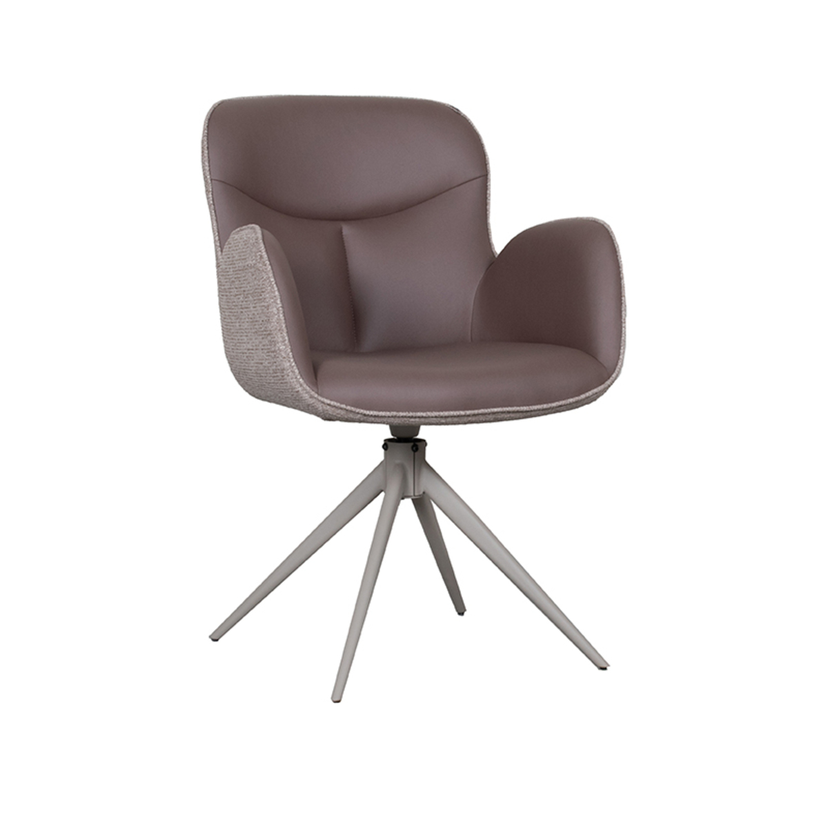 Eetkamerstoel Lasse - Bruin - Microfiber