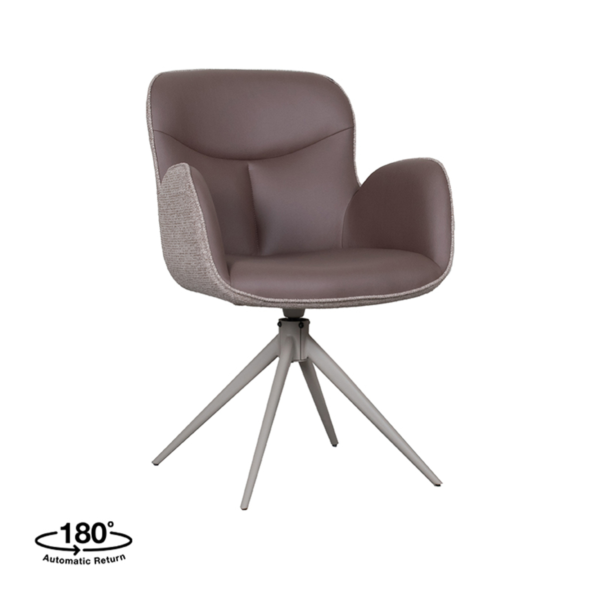 Eetkamerstoel Lasse - Bruin - Microfiber
