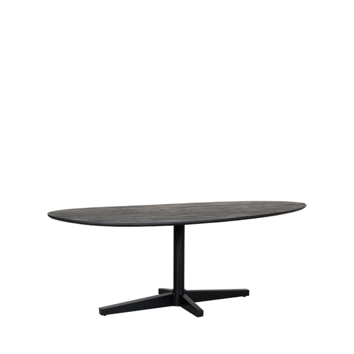 Eetkamertafel Rosie - Zwart - Mangohout - 220x100 cm