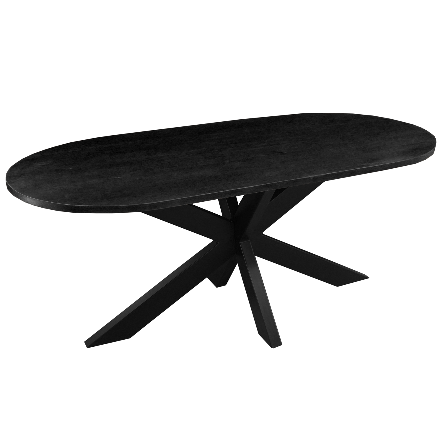 Eettafel Capsule Ovaal Kruispoot 180cm Black