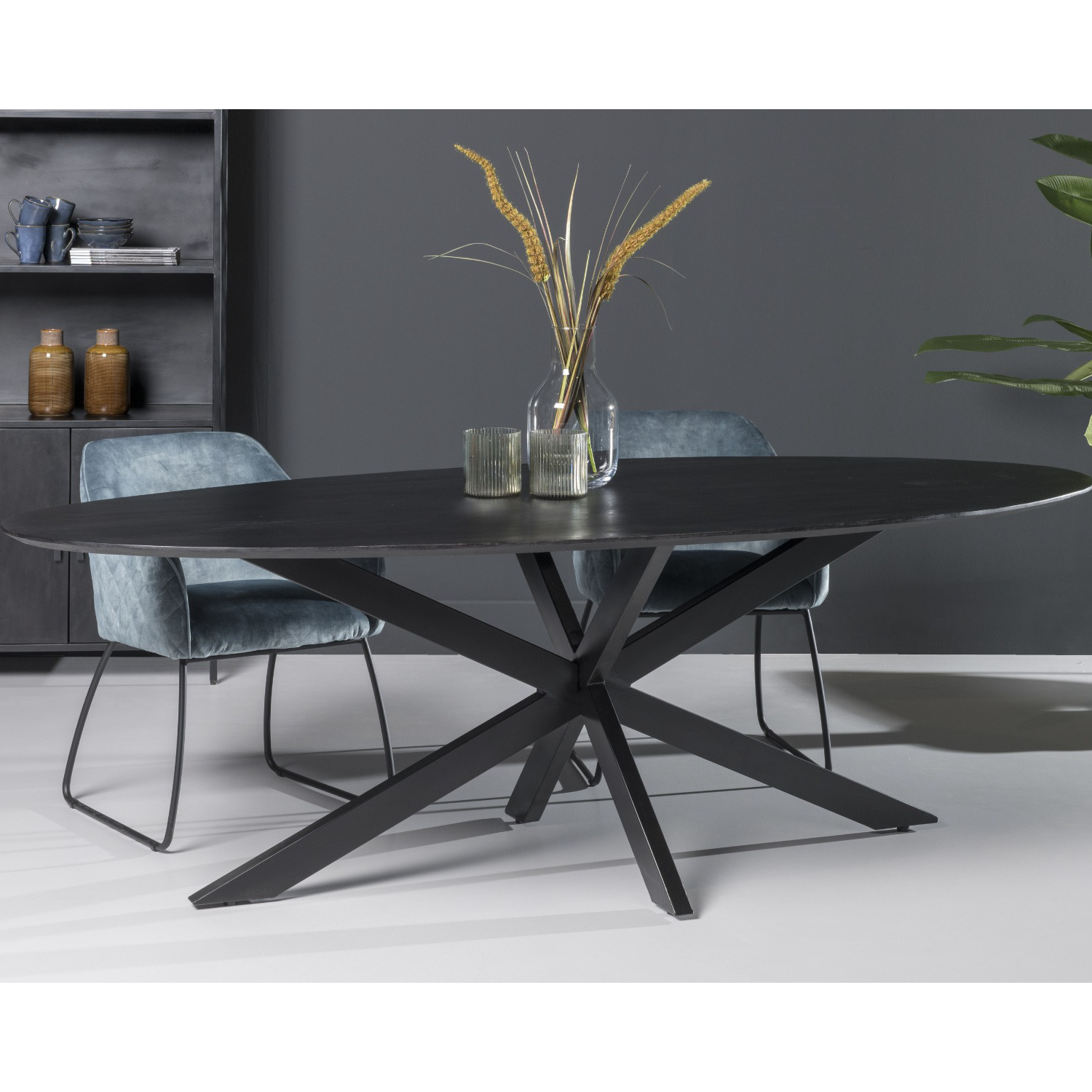 Eettafel Oslo Ovaal Acacia Black 240