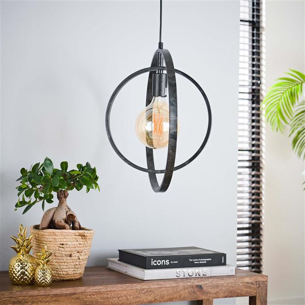 Hanglamp 1L Turn around / Charcoal