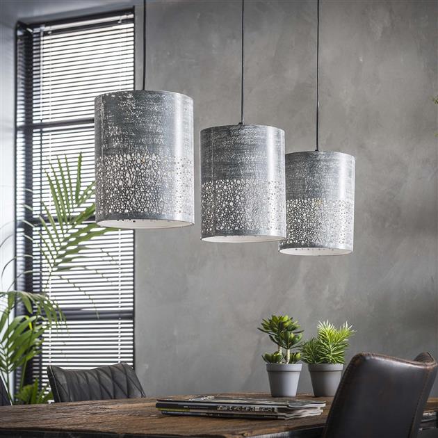 Hanglamp 3x20 cilinder / Grijs